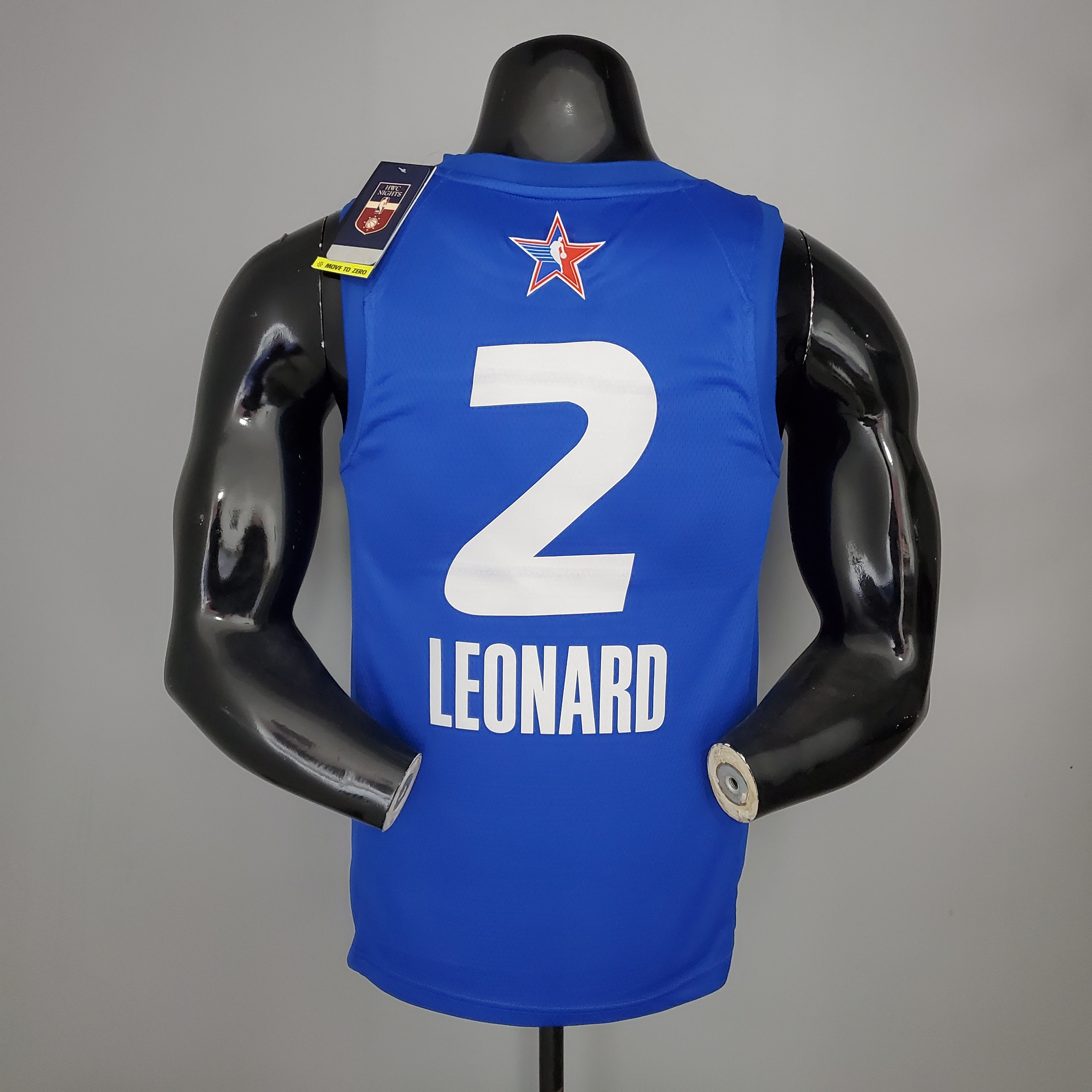 NBA Men 2021 All Star Jerseys Blue #2 LEONARD Jersey High Quality Name and Number Print - leoleo123123