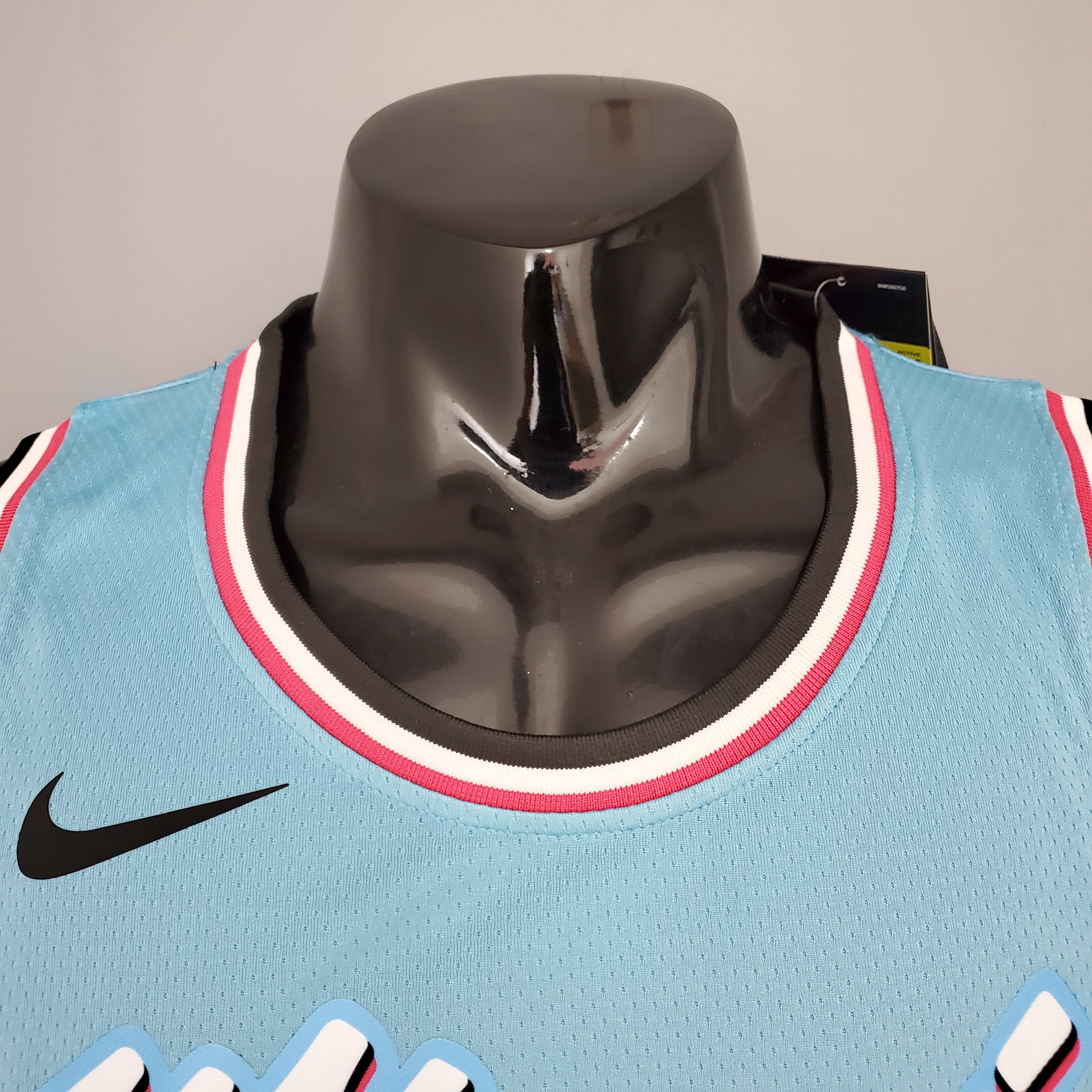 NBA Men Miami Heat Blue City #4 OLADIPO Jersey High Quality Name and Number Print - leoleo123123