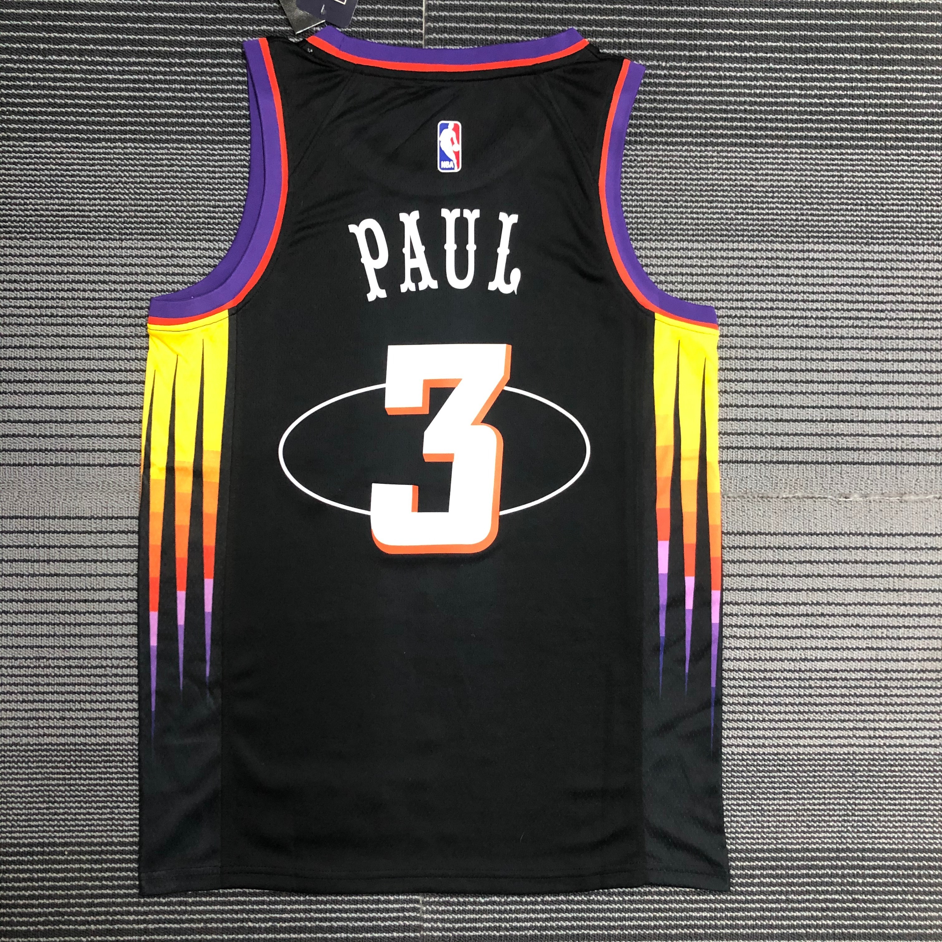 NBA Men Season 2022 Phoenix Suns Black #3 PAUL Jersey High Quality Name and Number Print - leoleo123123