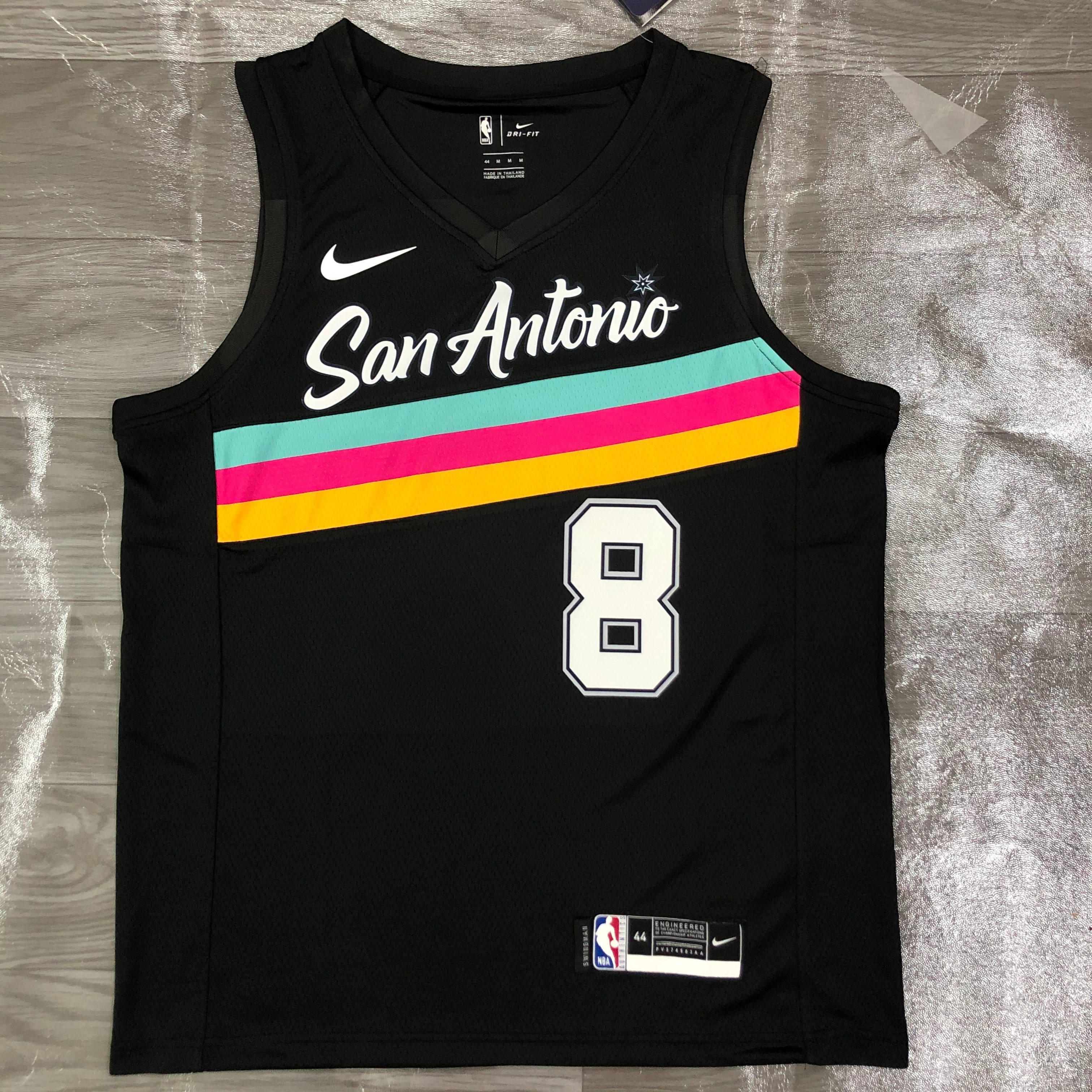 NBA Season 2021 Men San Antonio Spurs Black City #8 MILLS Jersey High Quality Name and Number Print - leoleo123123