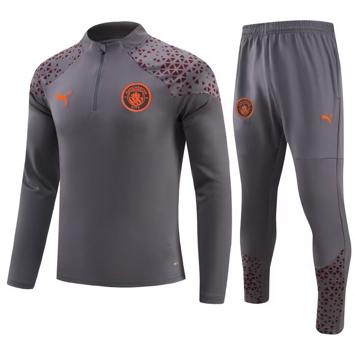 23/24 Man City Grey Sweater Tracksuit Thai Quality - leoleo123123