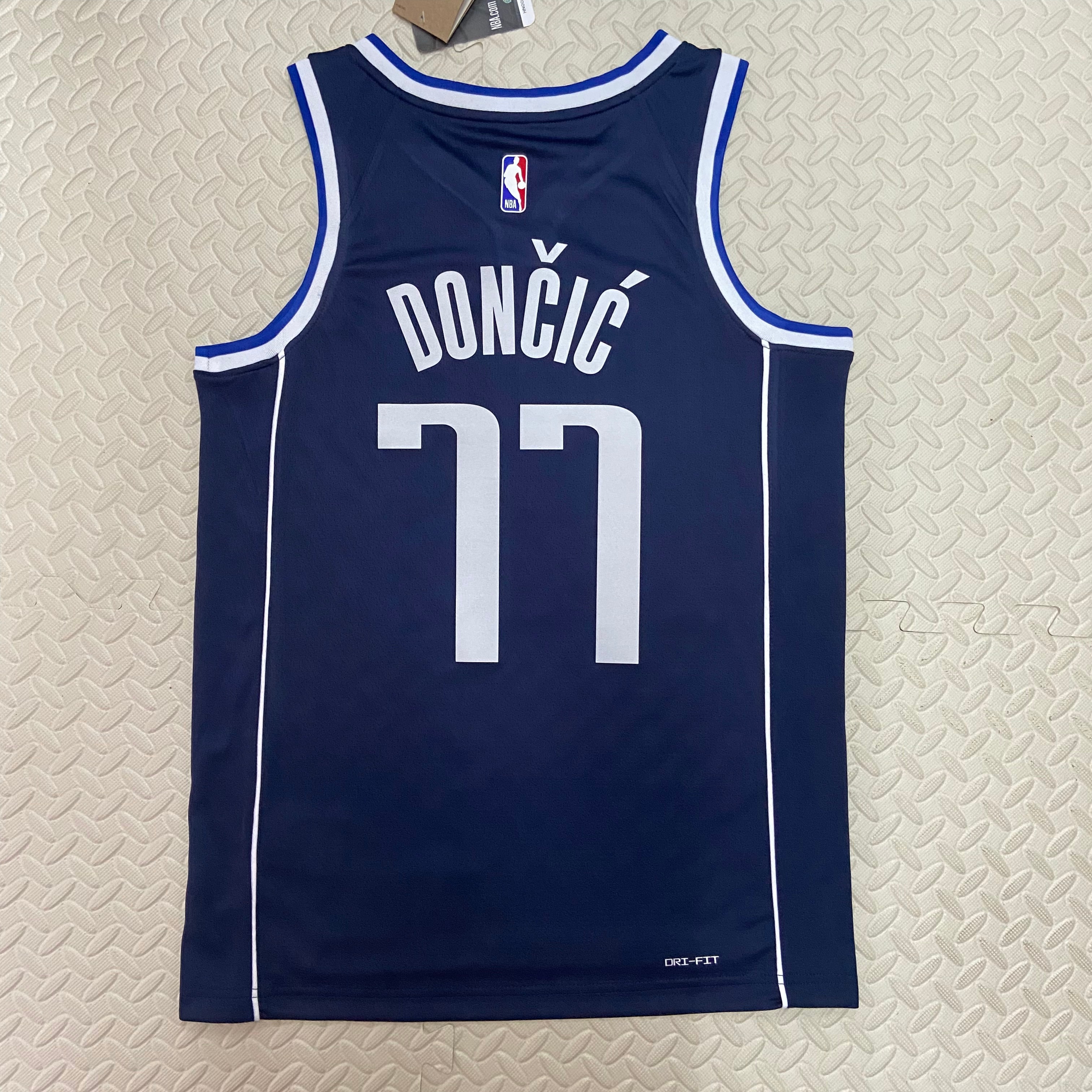 NBA Men Season 2023 Dallas Mavericks Blue with Jordan Logo #77 DONCIC Jersey High Quality Name and Number Print - leoleo123123