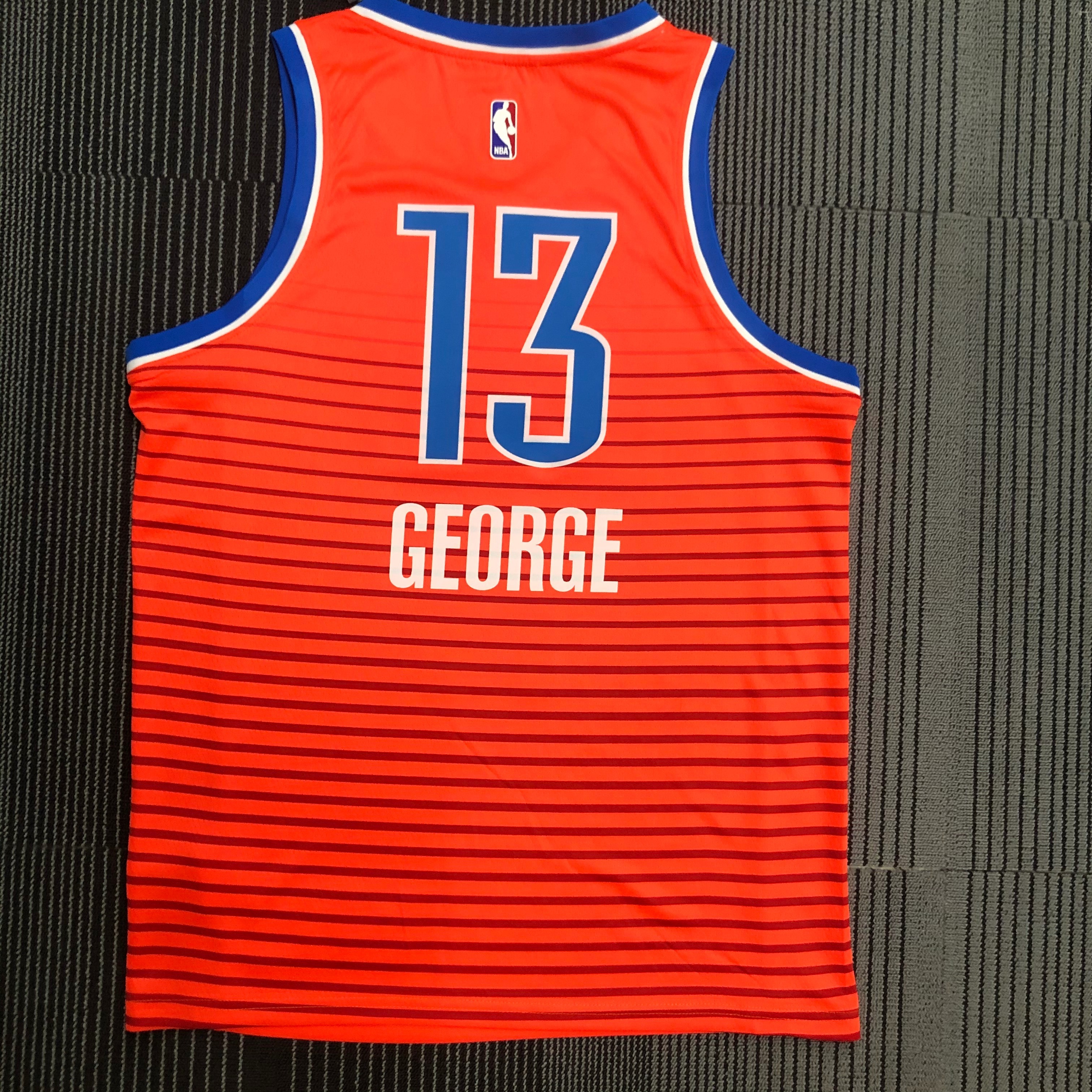 NBA New Season 2021 Men Oklahoma City Thunder Orange #13 GEORGE Jersey High Quality Name and Number Print - leoleo123123