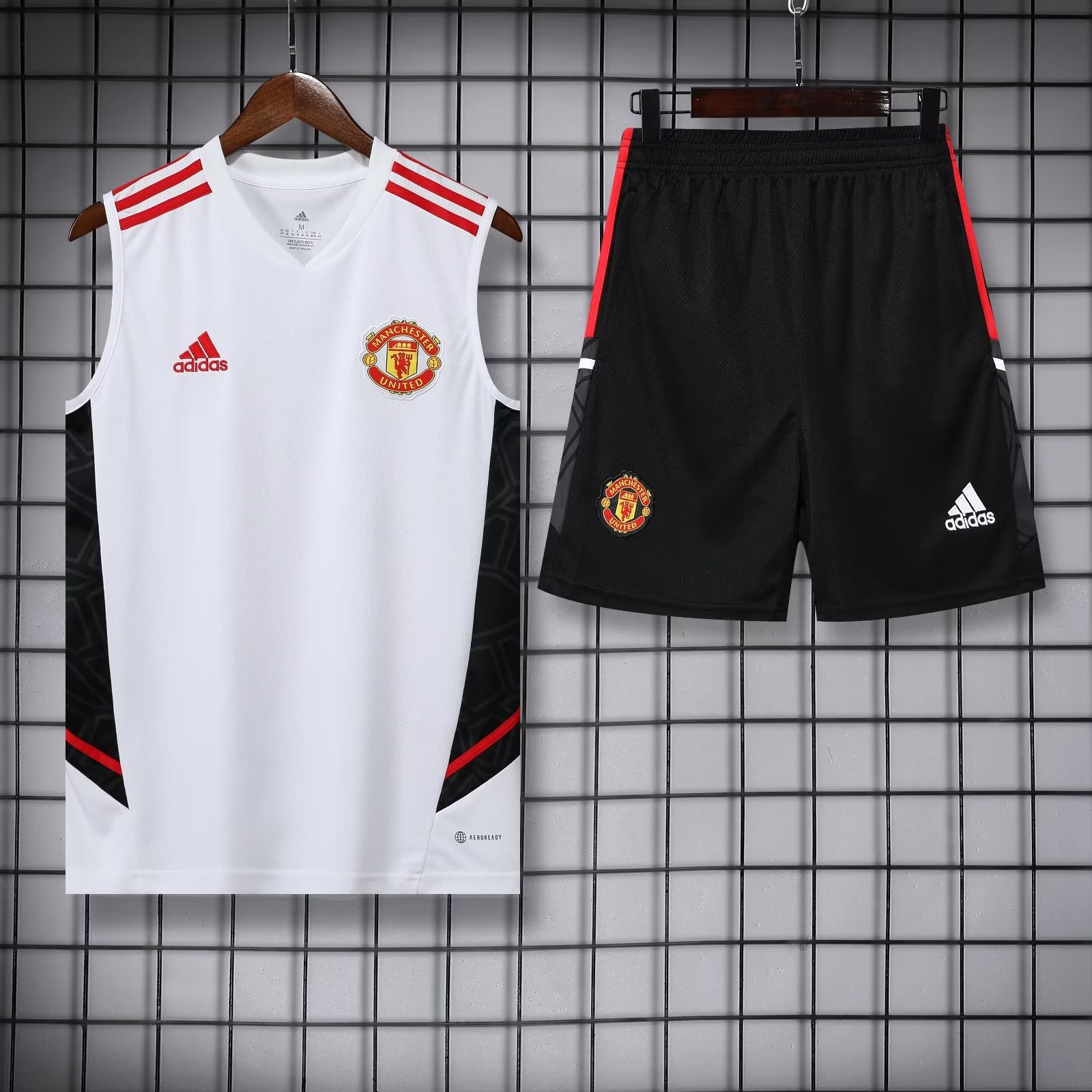 22/23 Manchester United White Vest Training Tracksuit - leoleo123123