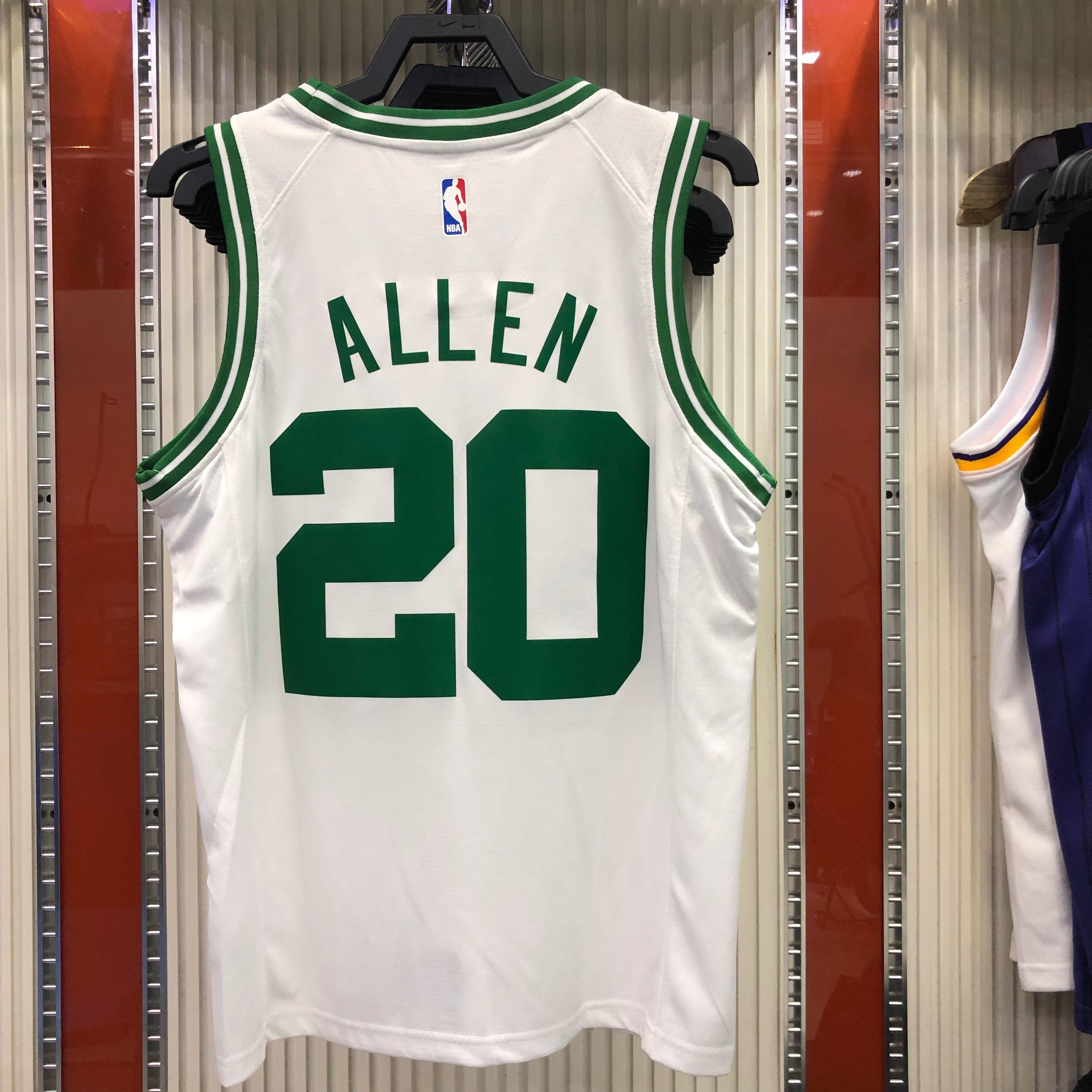 NBA Boston Celtics Retro White with Green Name #20 ALLEN Jersey High Quality Name and Number Print - leoleo123123