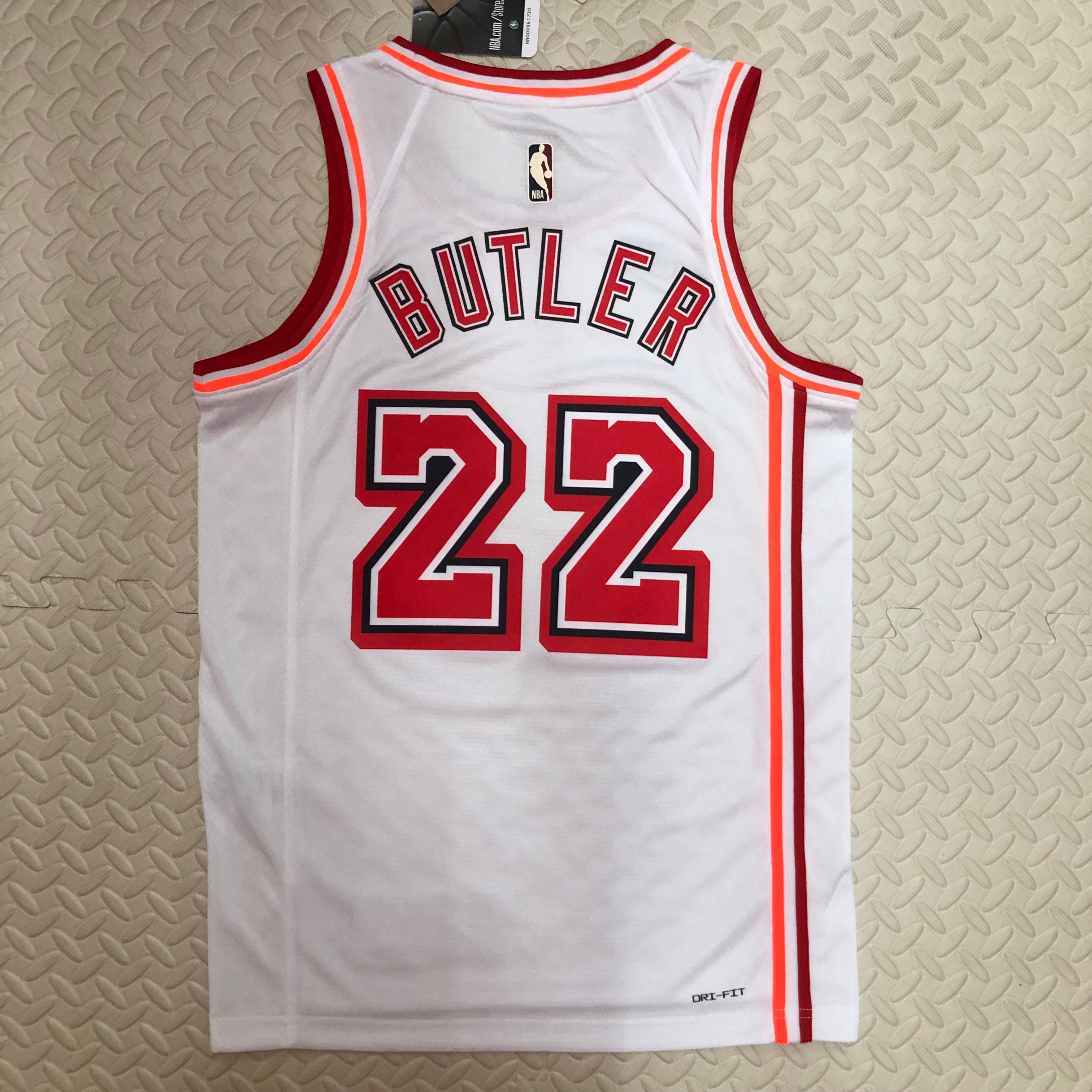 NBA Men Season 2023 Miami Heat White Retro #22 BUTLER Jersey High Quality Name and Number Print - leoleo123123