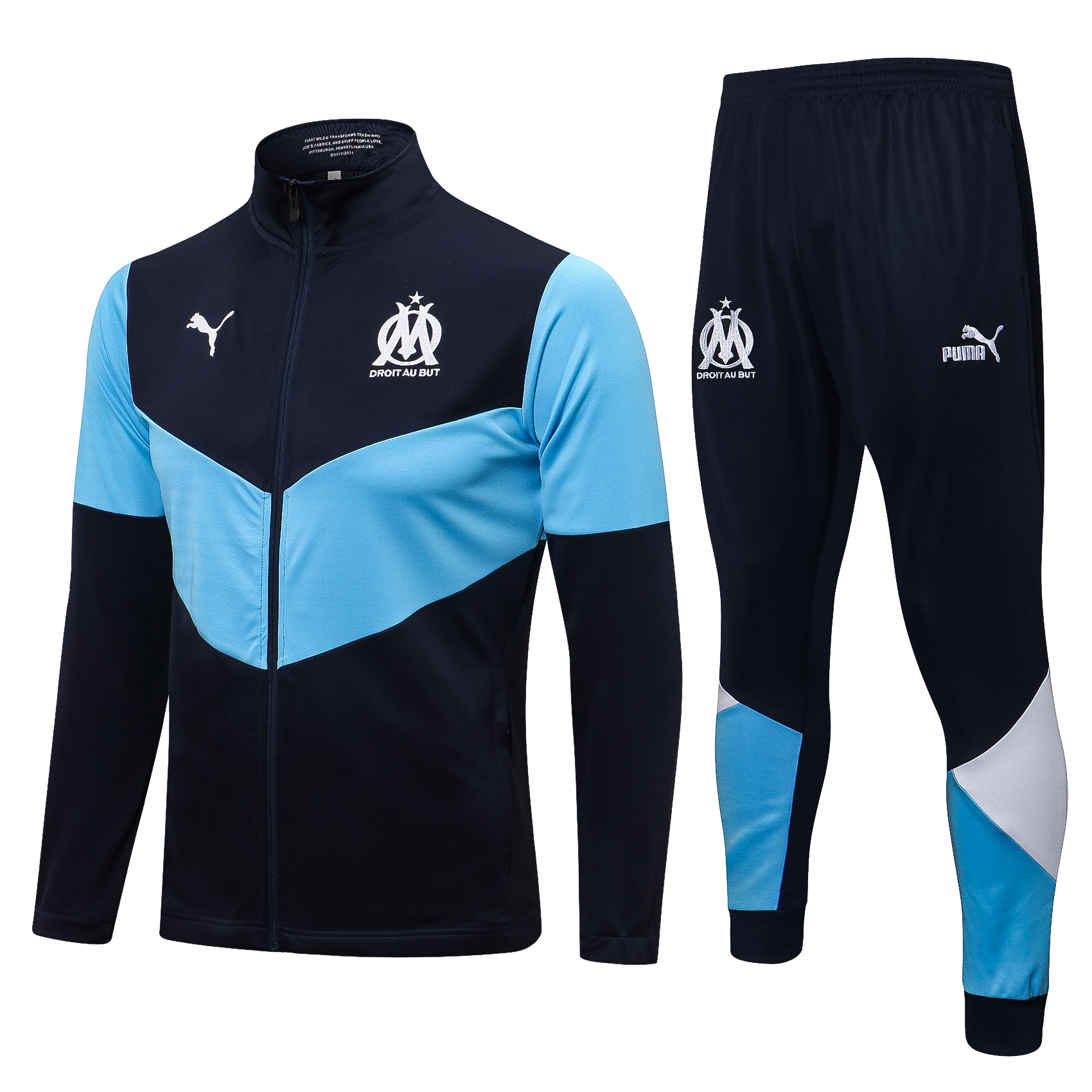 21-22 Marseille Dark Blue Jacket Tracksuit Thai Quality - leoleo123123