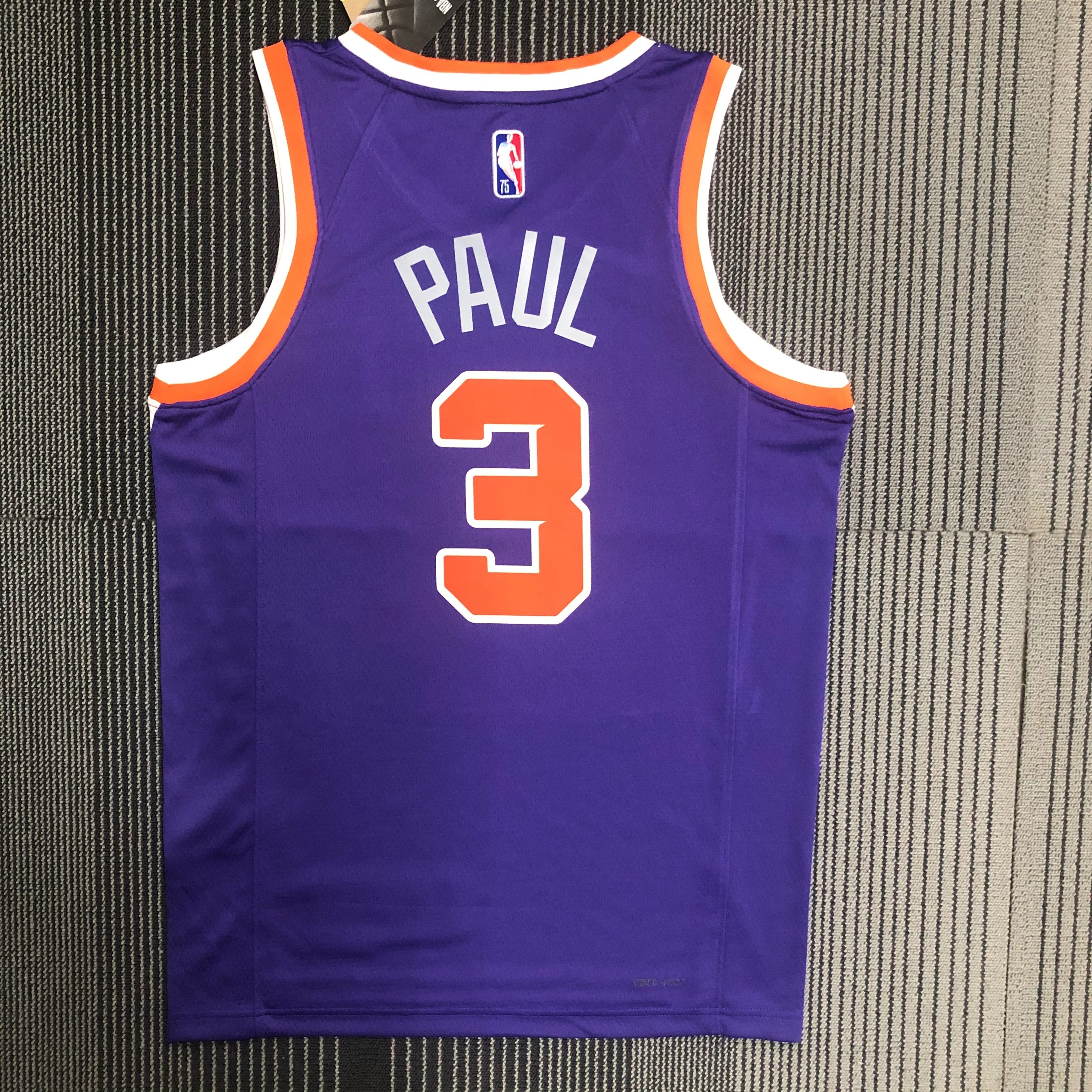 NBA Men 75 Anniversary Phoenix Suns Purple #3 PAUL Jersey High Quality Name and Number Print - leoleo123123