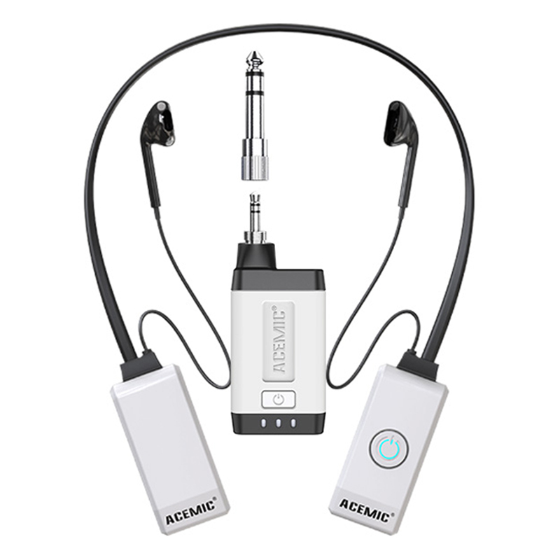 5.8G Wireless In Ear Monitor System 5.8 GHz IEM Stereo for Gaming Live Stream Video Edit Podcast Vlog Studio PC Phone Laptop Mac - leoleo123123