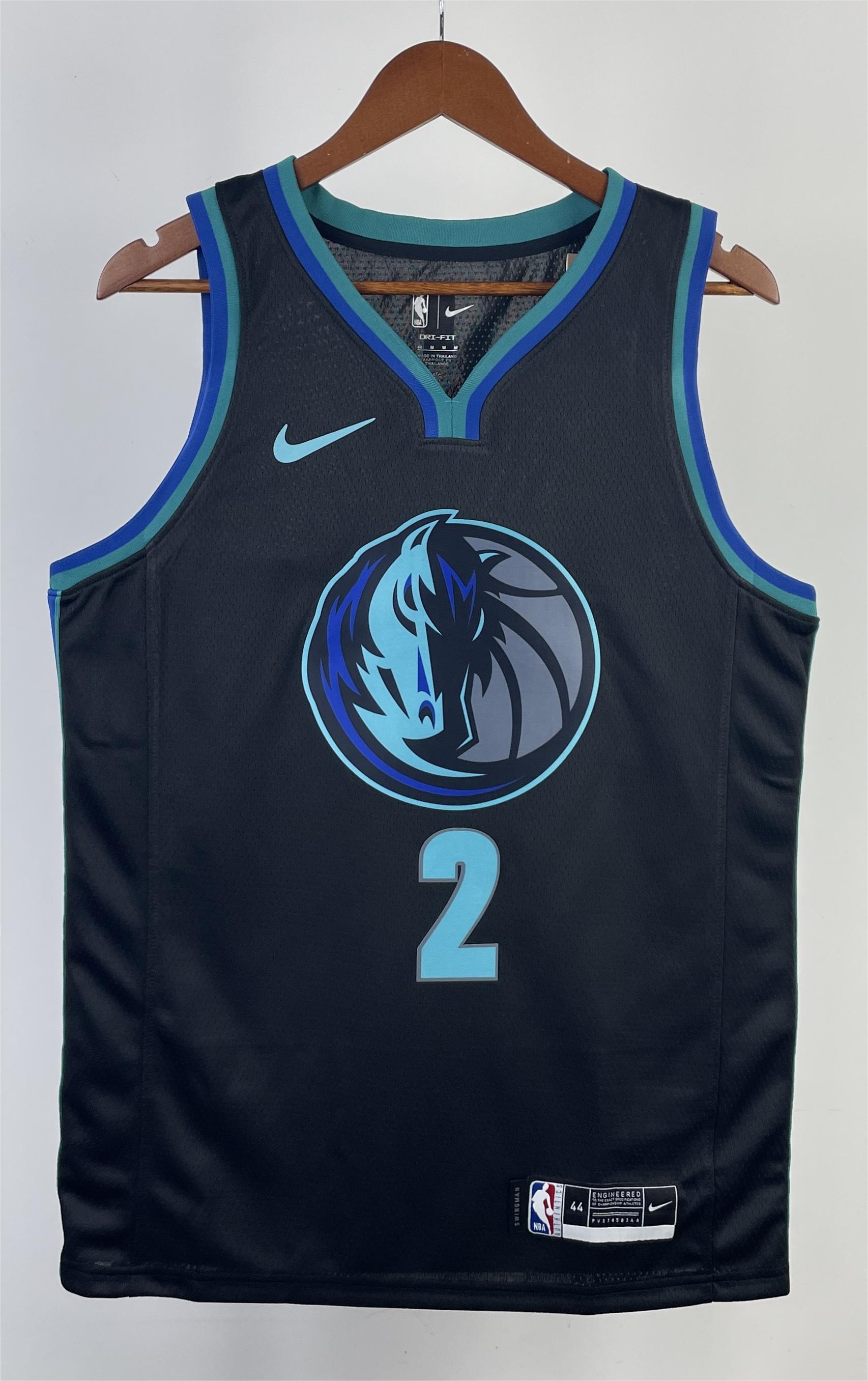 NBA Men Season 2023 Dallas Mavericks Black #2 IRVING Jersey High Quality Name and Number Print - leoleo123123