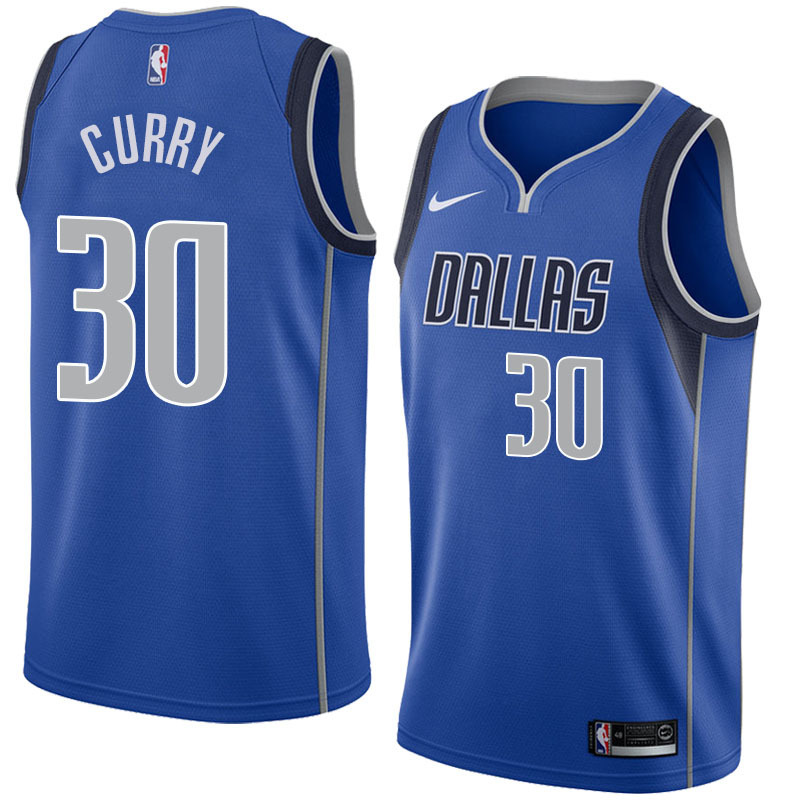 NBA Men Dallas Mavericks Blue #30 CURRY Jersey High Quality Name and Number Print - leoleo123123