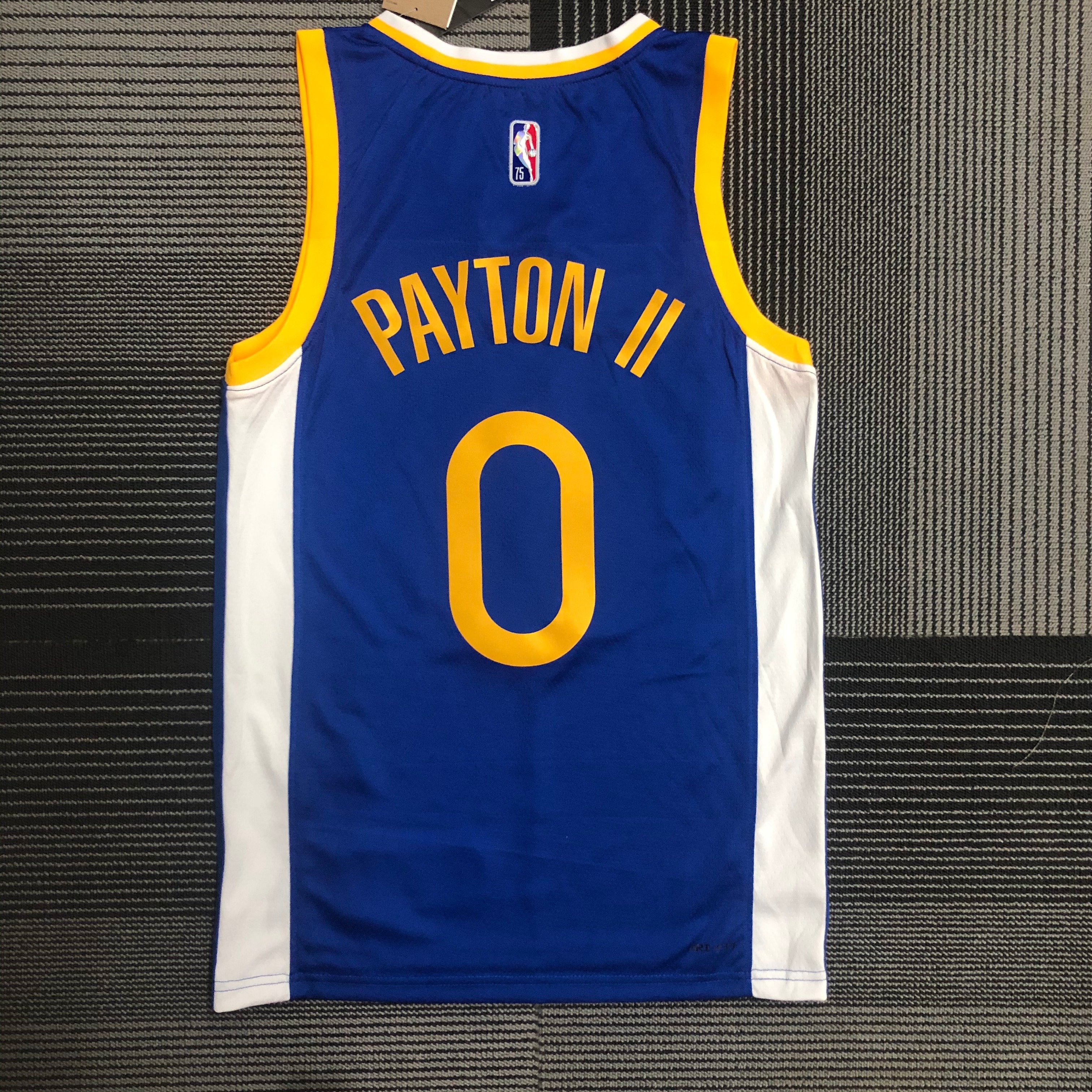NBA Men 75th Anniversary Golden State Warriors Blue V-neck #0 PAYTON II Jersey High Quality Name and Number Print - leoleo123123