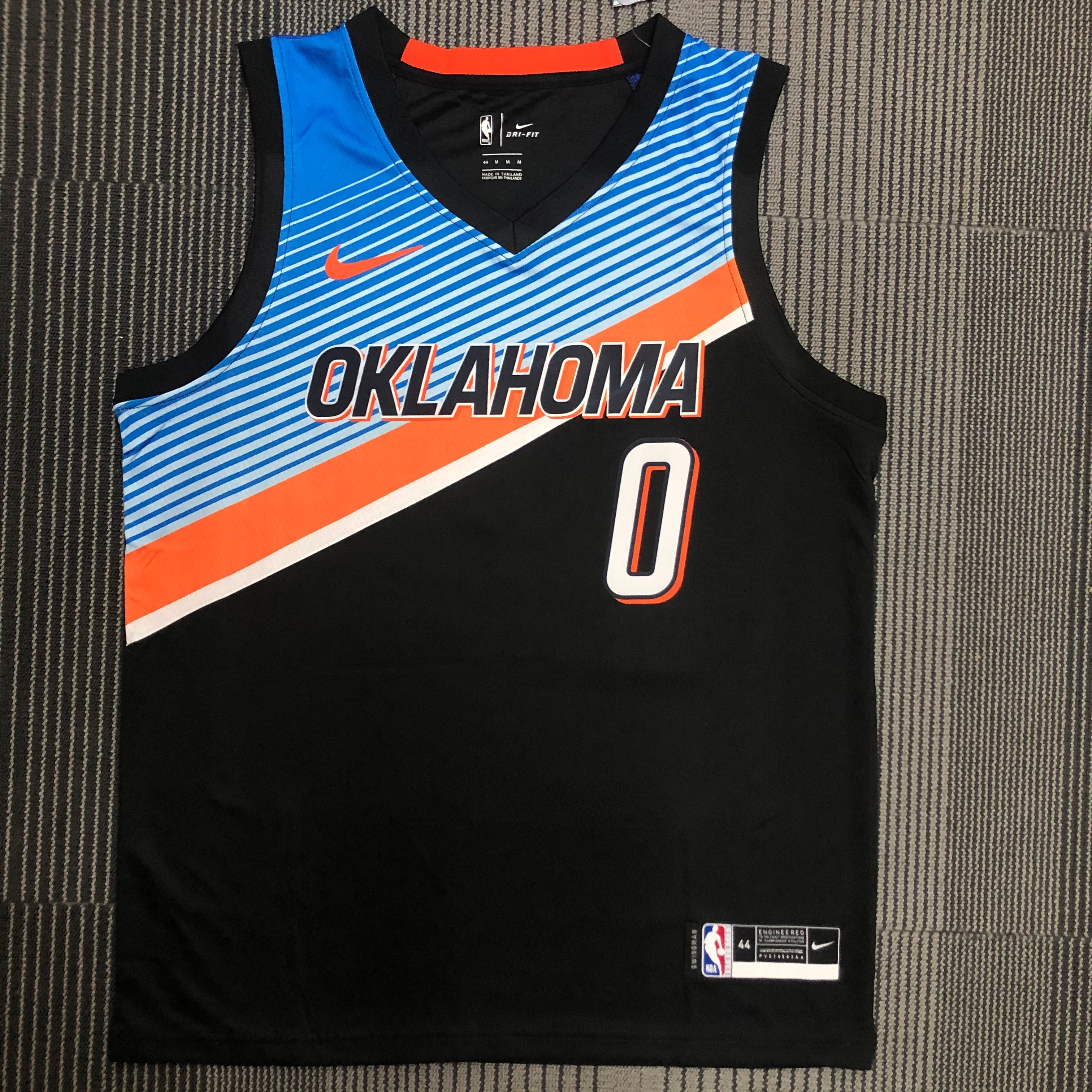 NBA Men Oklahoma City Thunder City Version Black #0 WESTBROOK Jersey High Quality Name and Number Print - leoleo123123