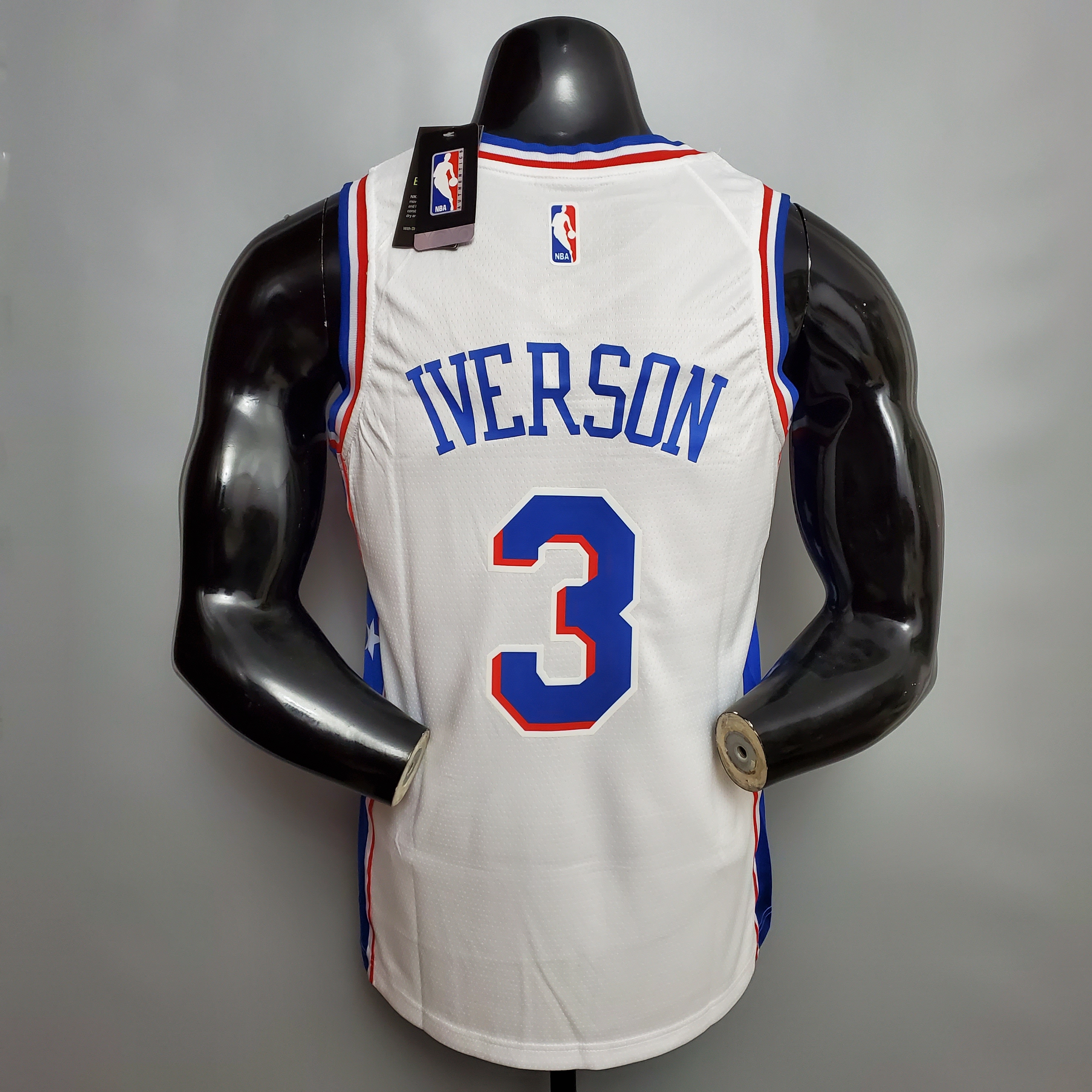NBA Men Philadelphia 76ers White #3 IVERSON Jersey High Quality Name and Number Print - leoleo123123