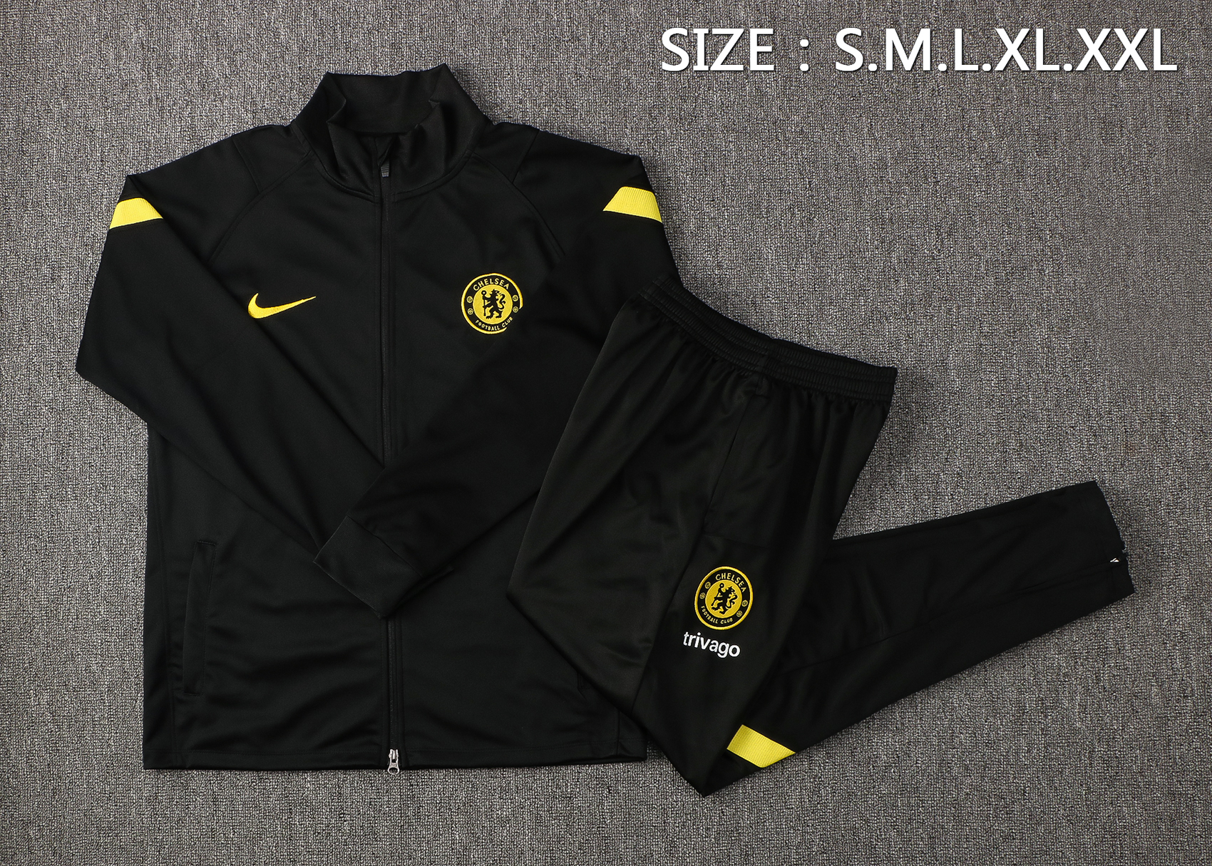 21/22 Chelsea Black Jacket Tracksuit Thai Quality - leoleo123123