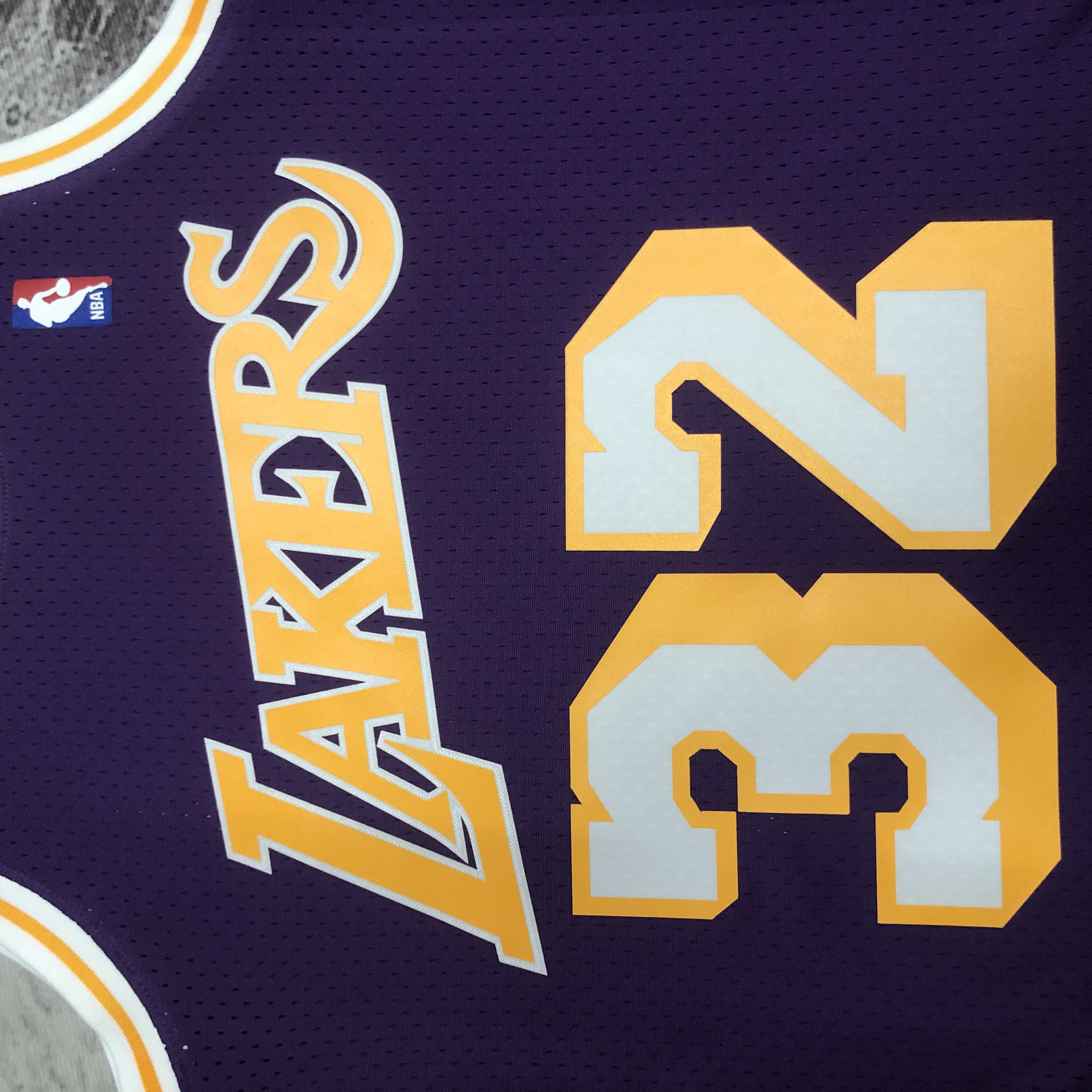 NBA Men Season 84-85 Los Angeles Lakers Purple #32 JOHNSON Jersey High Quality Name and Number Print - leoleo123123