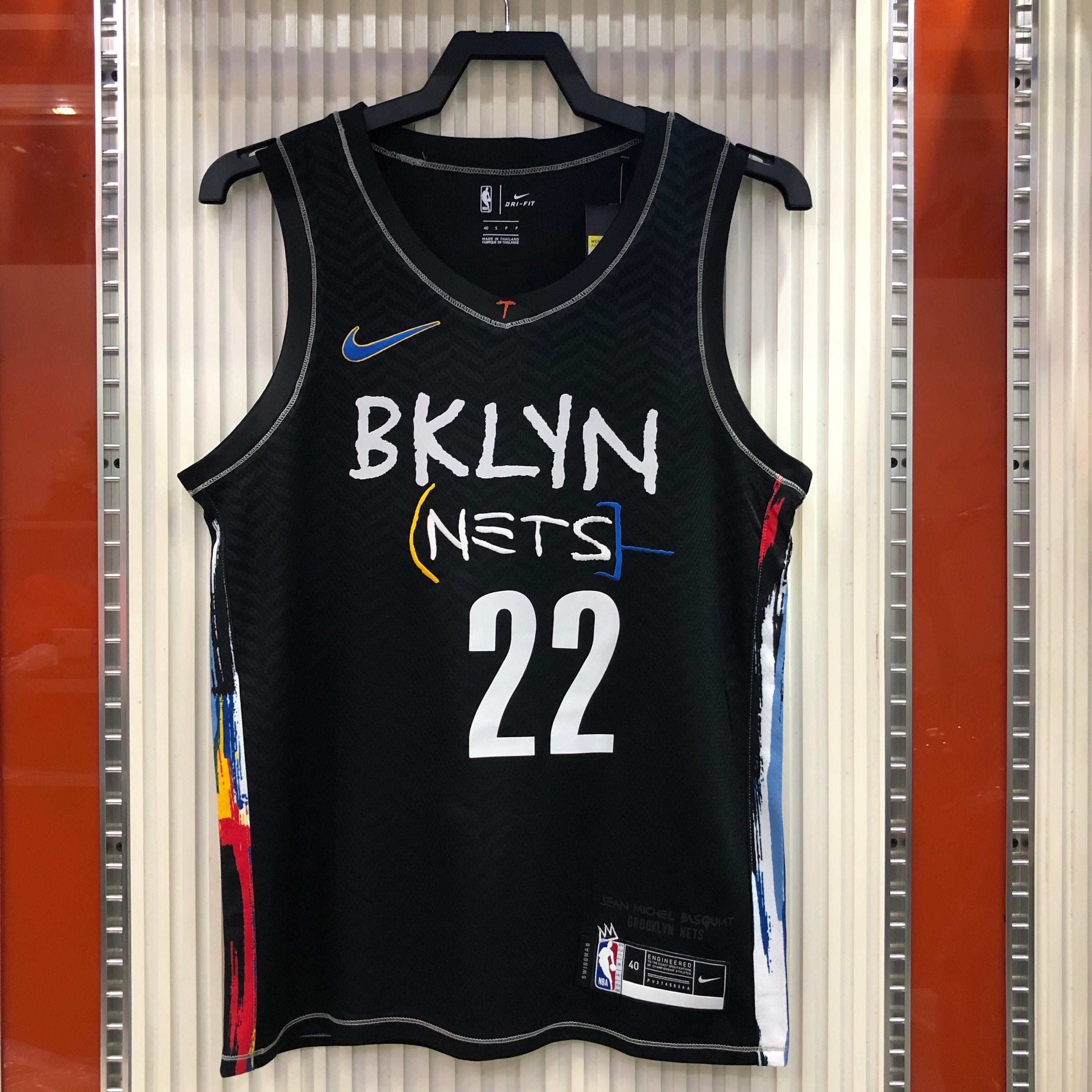 NBA Men Season 2021 Brooklyn Nets Black City #22 LEVRET Jersey High Quality Name and Number Print - leoleo123123