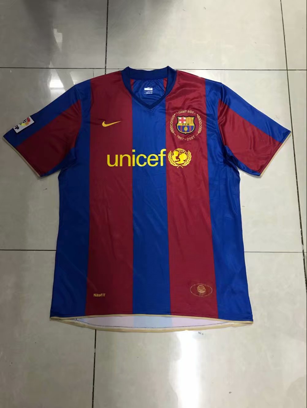 2007 Barcelona Home Retro Jersey - leoleo123123