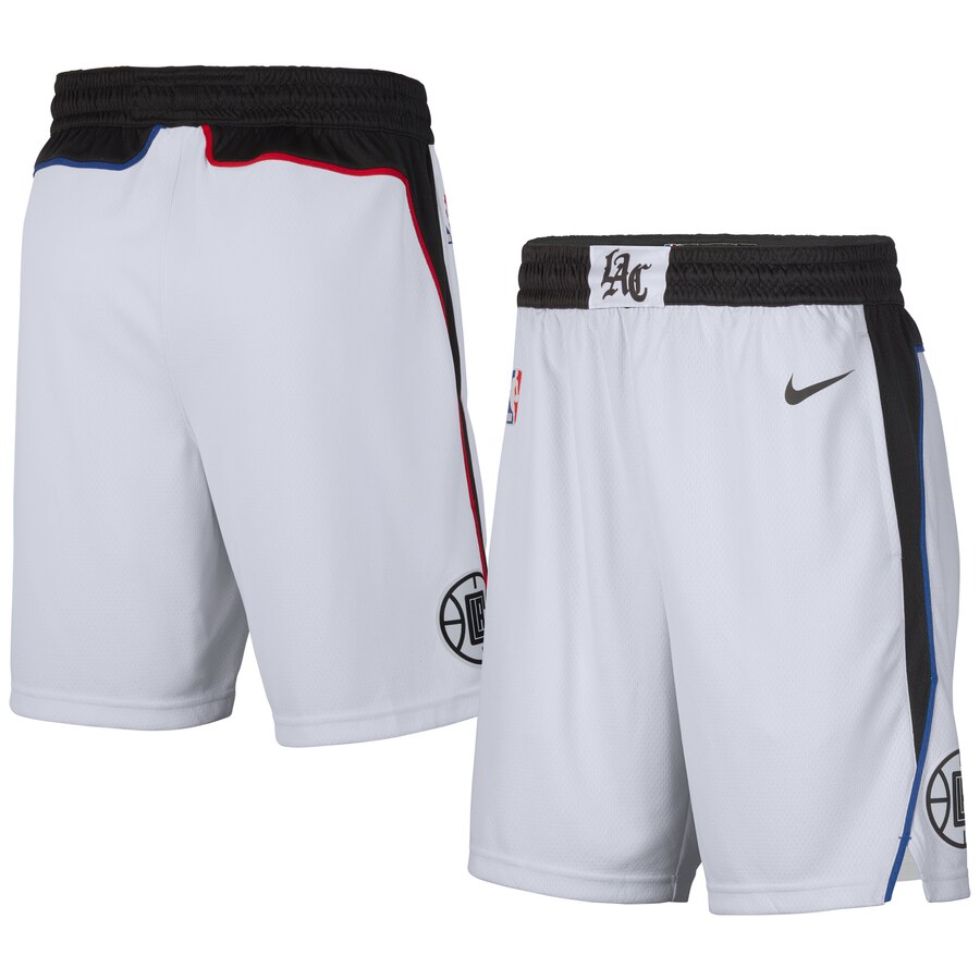 NBA Men Los Angeles Clippers 19-20 Season White Pant Short High Quality Name and Number Print - leoleo123123