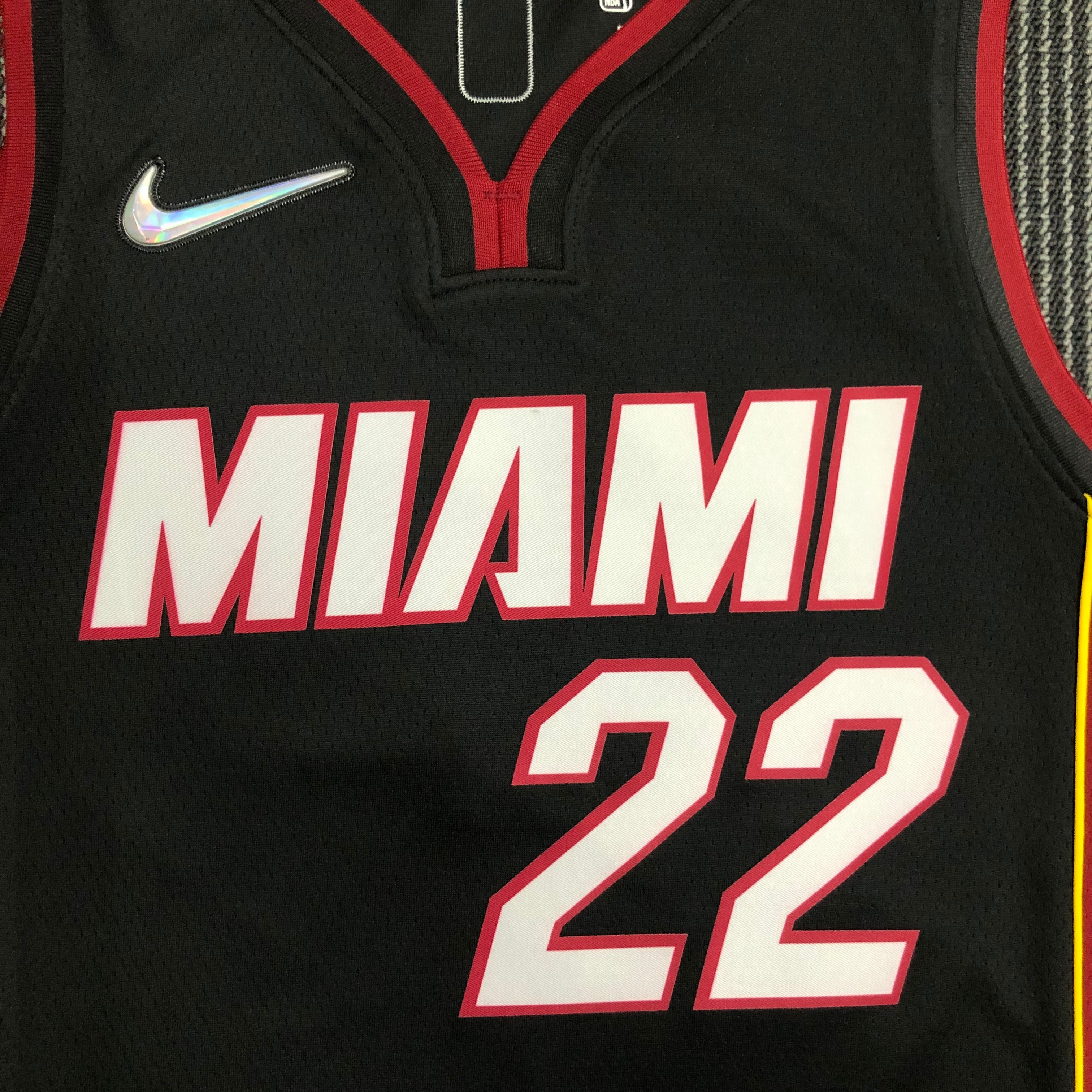 NBA Men 75th Anniversary Miami Heat Black #22 BUTLER Jersey High Quality Name and Number Print - leoleo123123