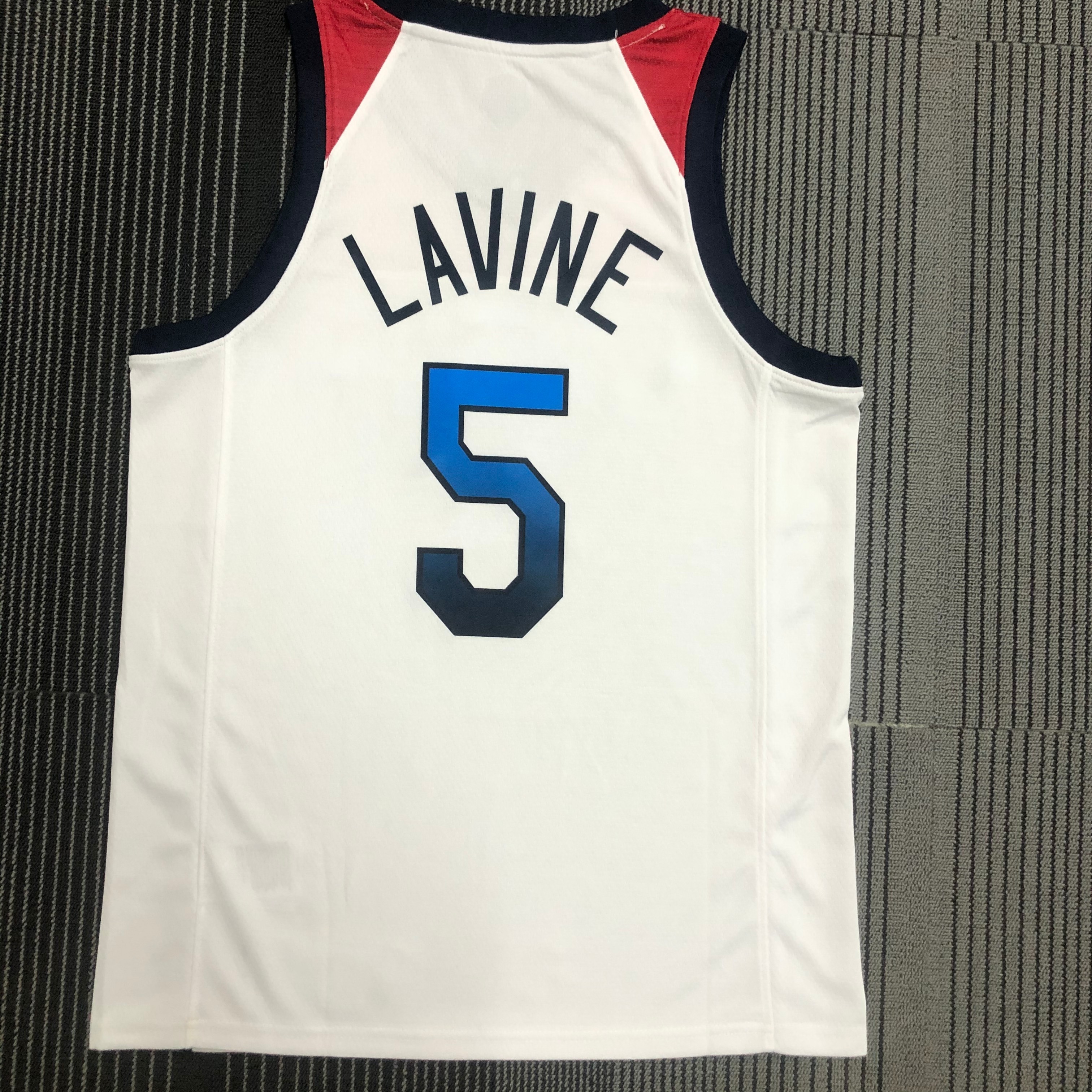 NBA Men Tokoyo Olimpics 2020 USA National White #5 LAVINE Jersey High Quality Name and Number Print - leoleo123123