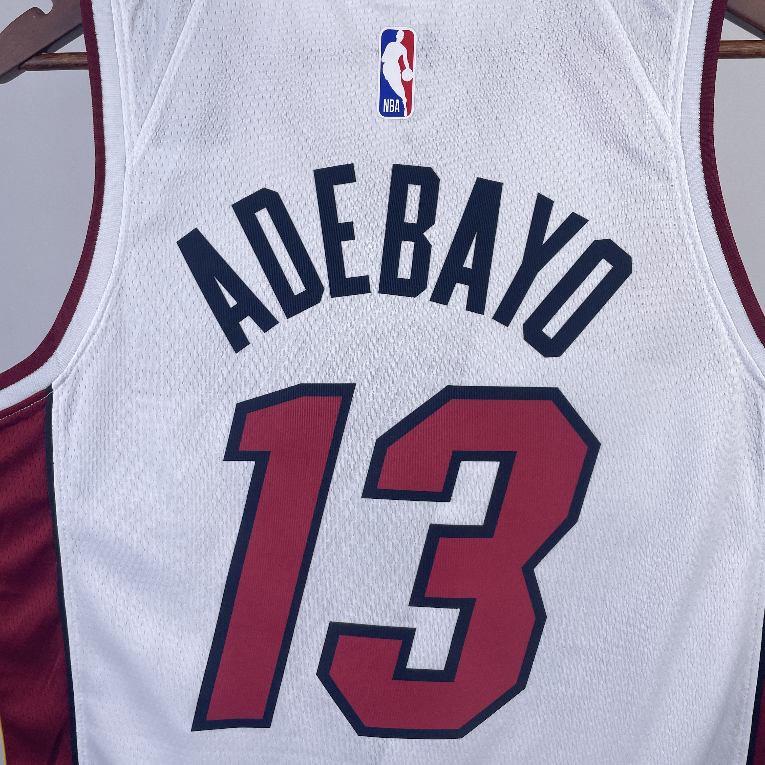 NBA Men Season 2023 Miami Heat White #13 ADEBAYO Jersey High Quality Name and Number Print - leoleo123123