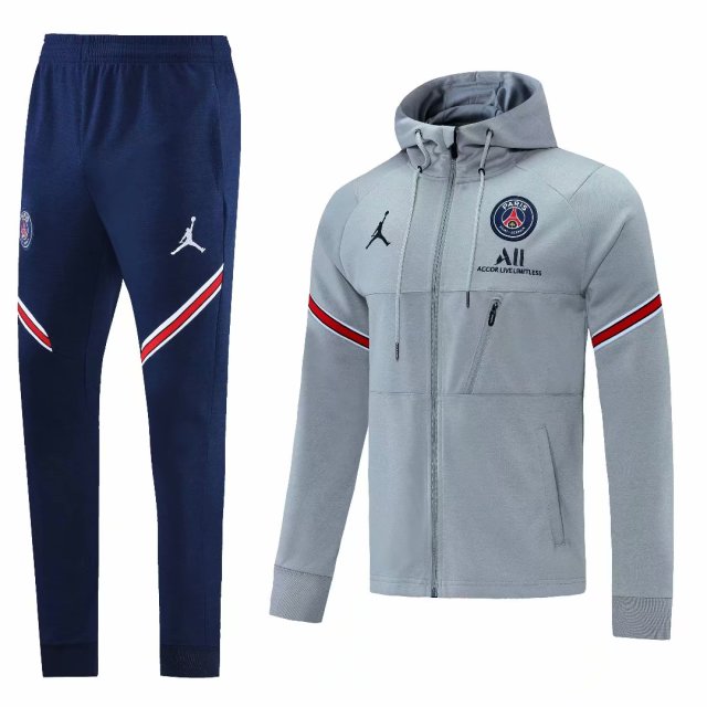 21/22 PSG Jordan Grey Jacket Tracksuit Thai Quality - leoleo123123