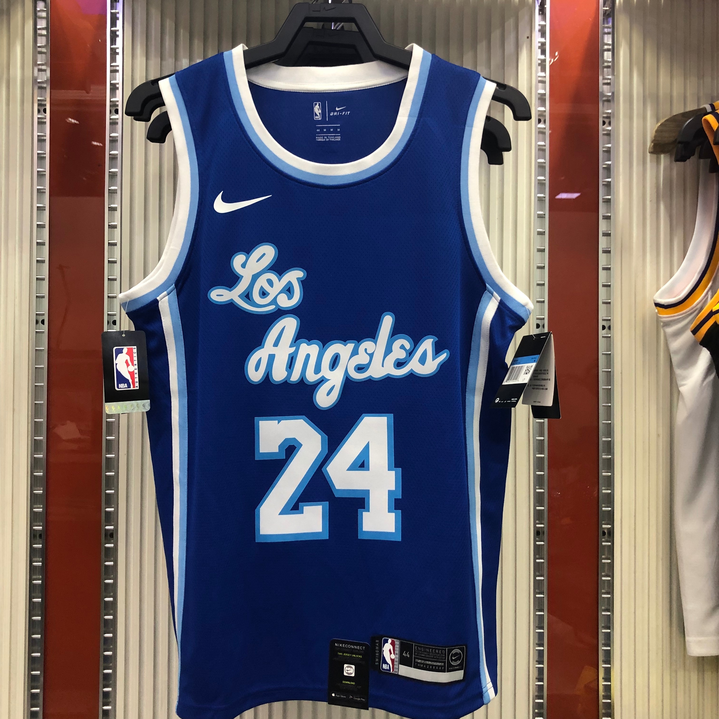 NBA Men Los Angeles Lakers Retro in Latin #24 BRYANT Blue Round Neck Jersey High Quality Name and Number Print - leoleo123123