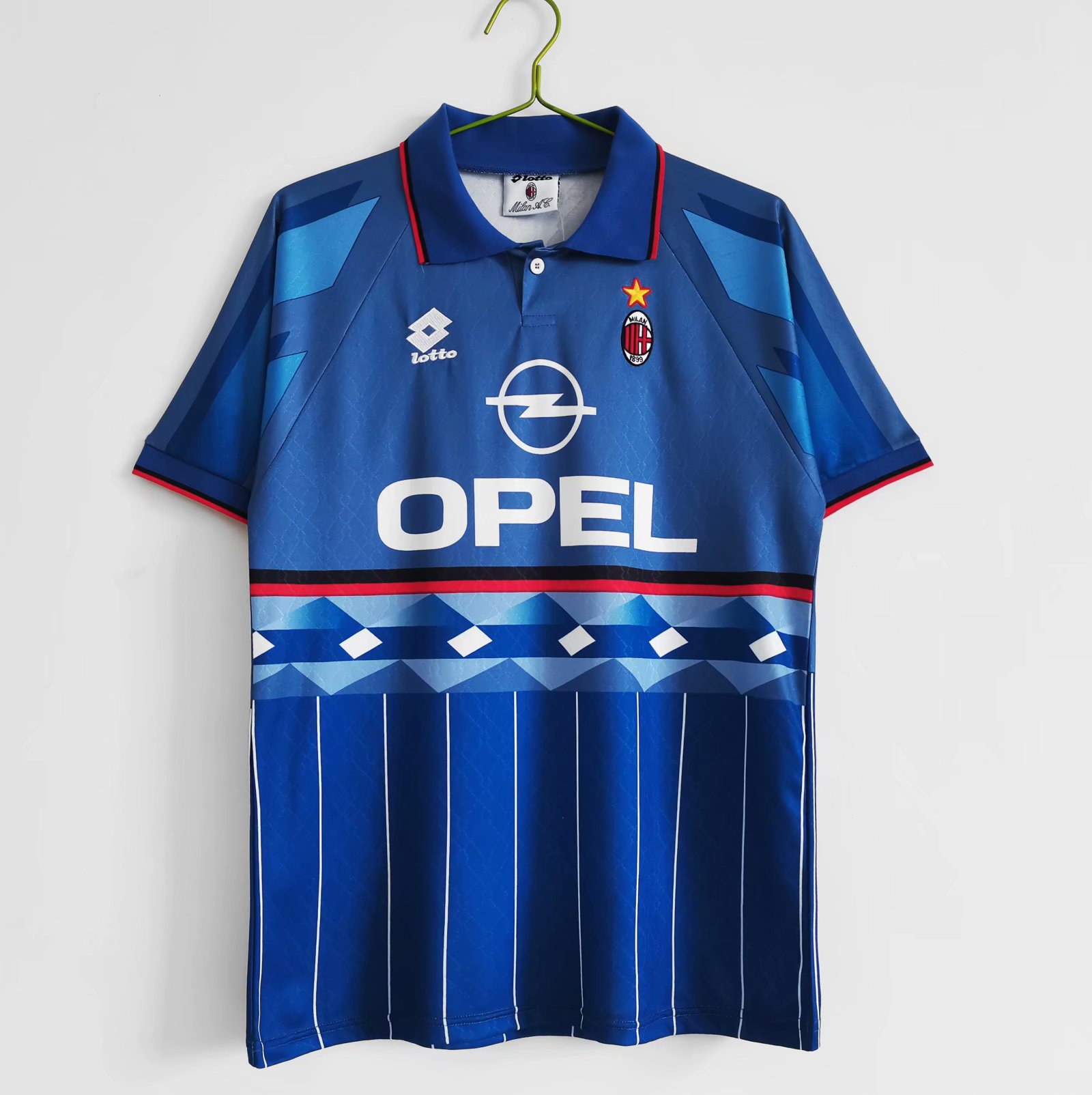 95/96 AC Milan Blue Retro Jersey - leoleo123123
