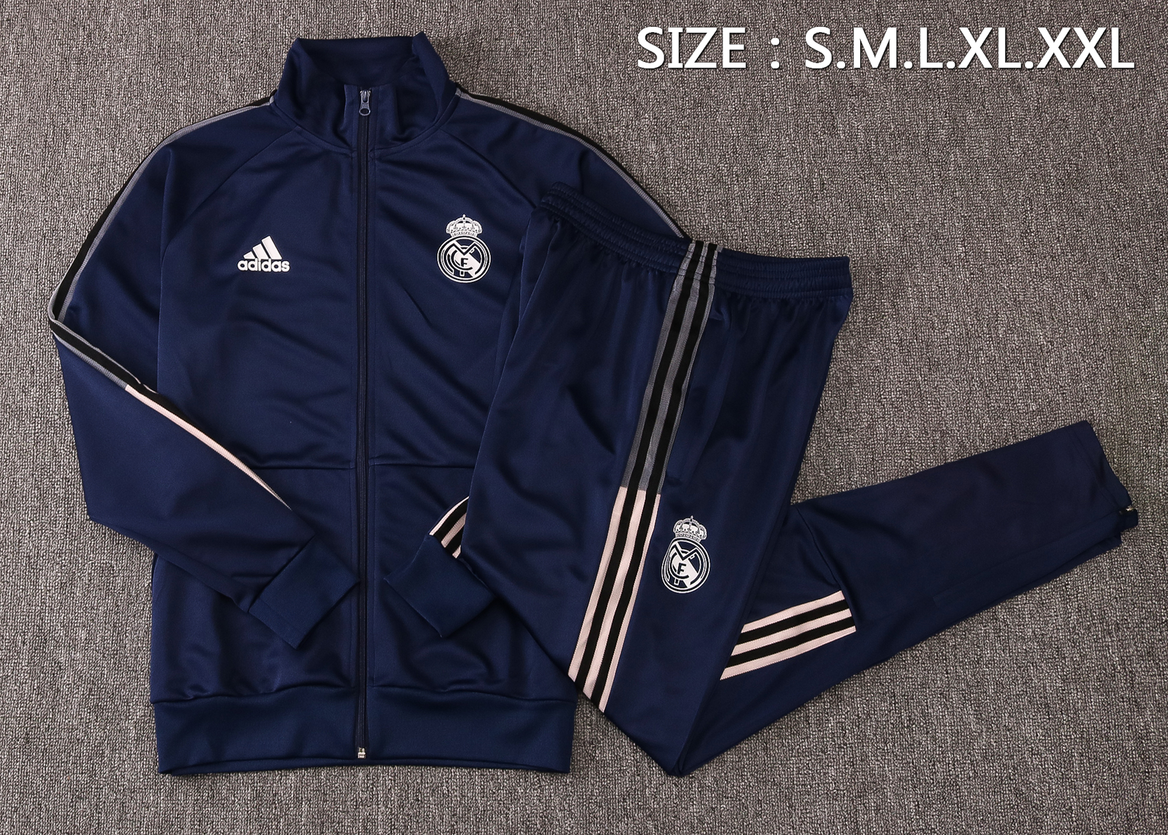 21-22 Real Madrid Dark Blue Jacket Tracksuit Thai Quality - leoleo123123