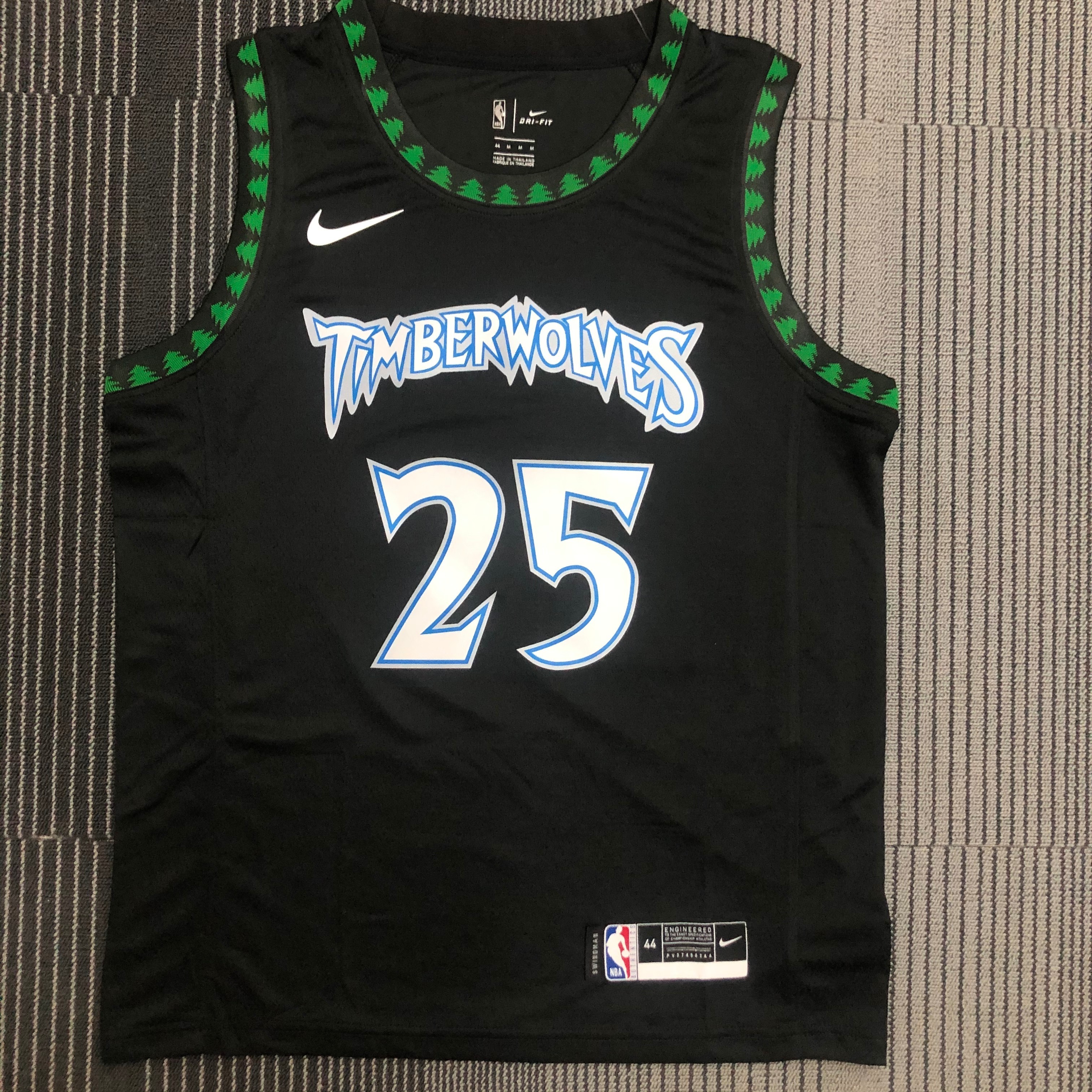 NBA Men Minnesota Timberwolves Retro Black #25 ROSE Jersey High Quality Name and Number Print - leoleo123123