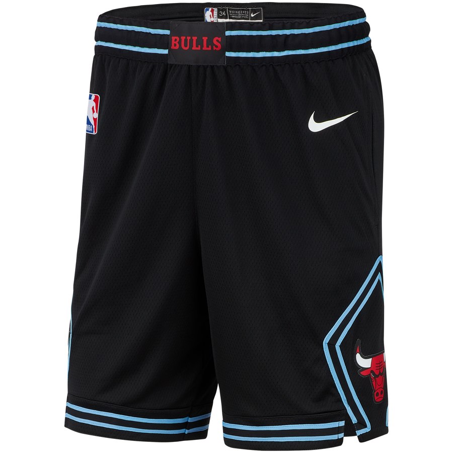 NBA Men Chicago Bulls Black City Pant High Quality Name and Number Print - leoleo123123