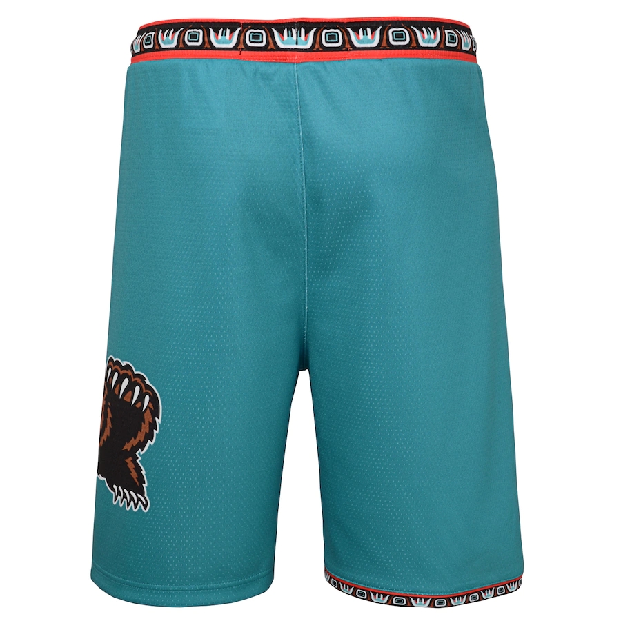 NBA Men Memphis Grizzlies Retro Green Pant Short High Quality Name and Number Print - leoleo123123