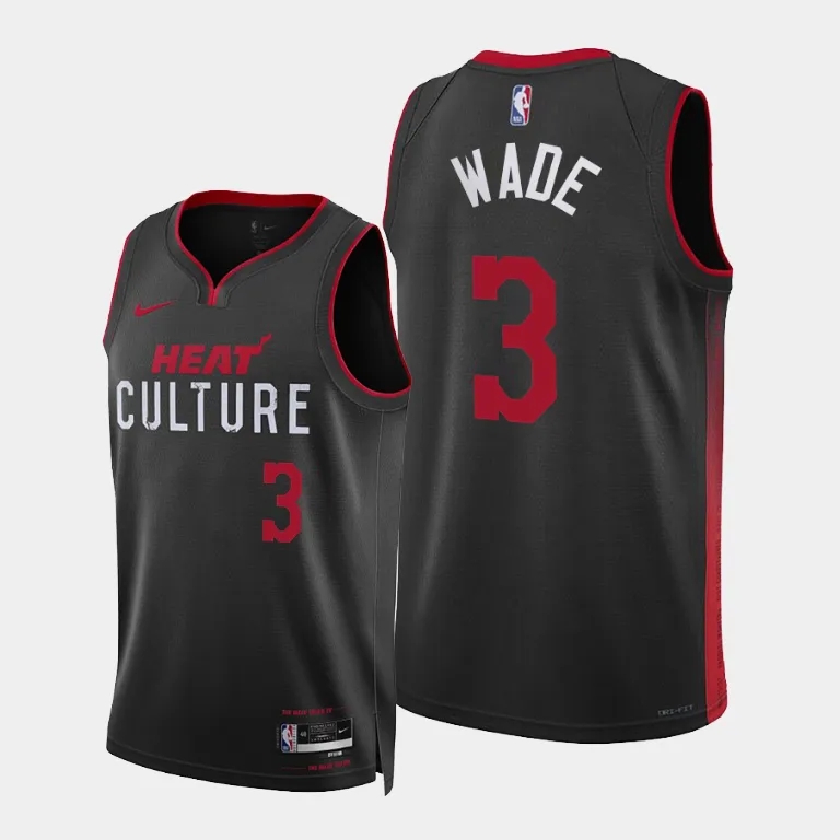 NBA Men S2024 Miami Heat Back #3 WADE Jersey High Quality Name and Number Print - leoleo123123