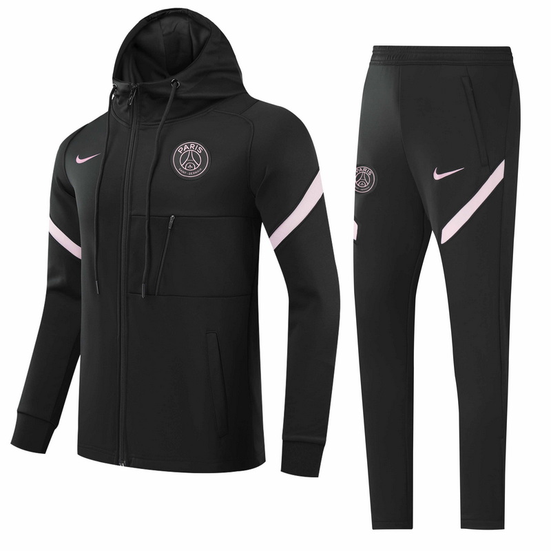 21/22 PSG Black Jacket Tracksuit with Cap Thai Quality - leoleo123123