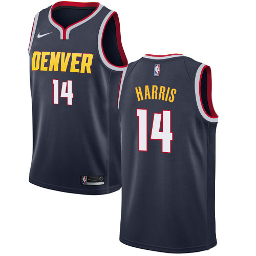 NBA Men Denver Nuggets Dark Blue #14 HARRIS Jersey High Quality Name and Number Print - leoleo123123