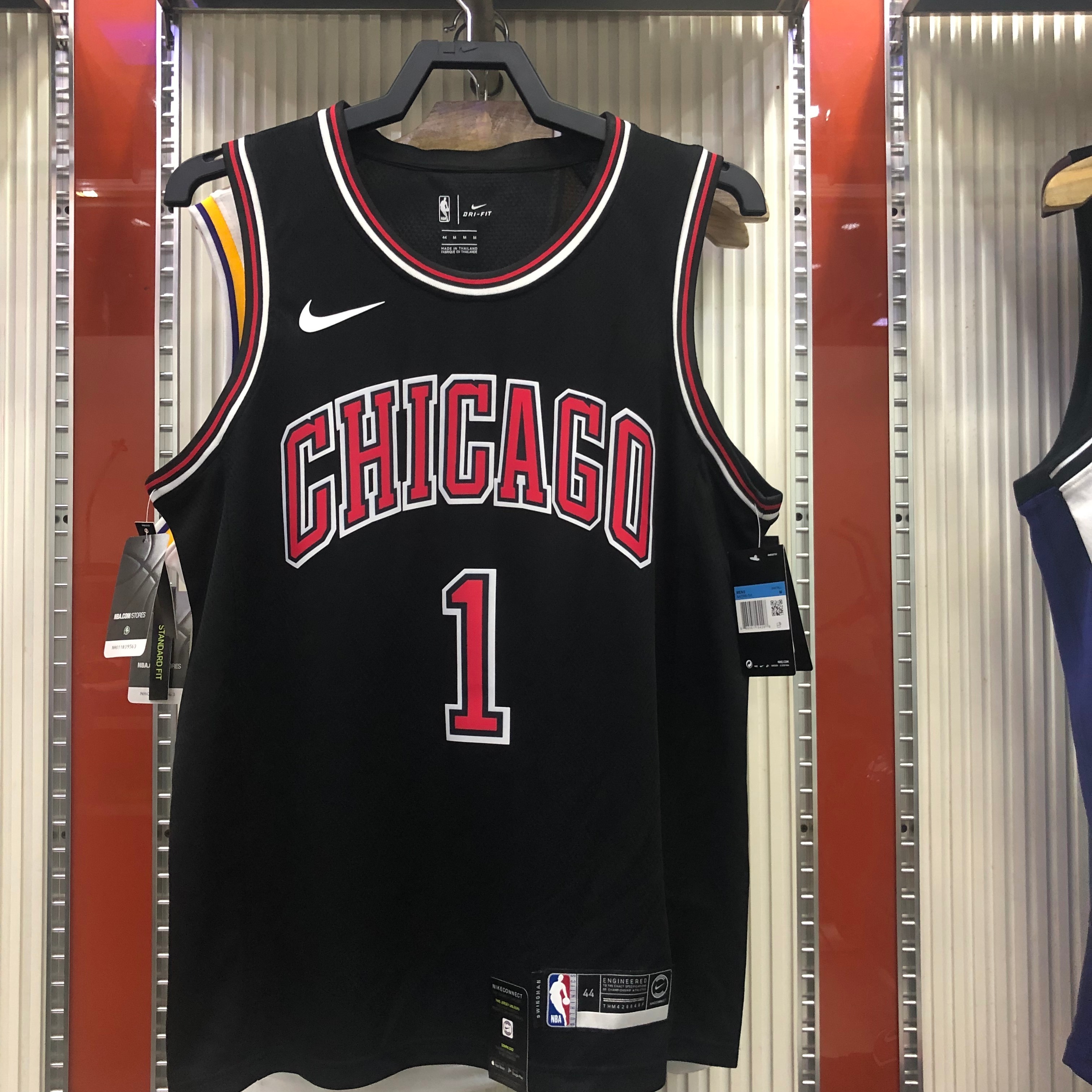 NBA Men Chicago Bulls Black #1 ROSE Jersey High Quality Name and Number Print - leoleo123123