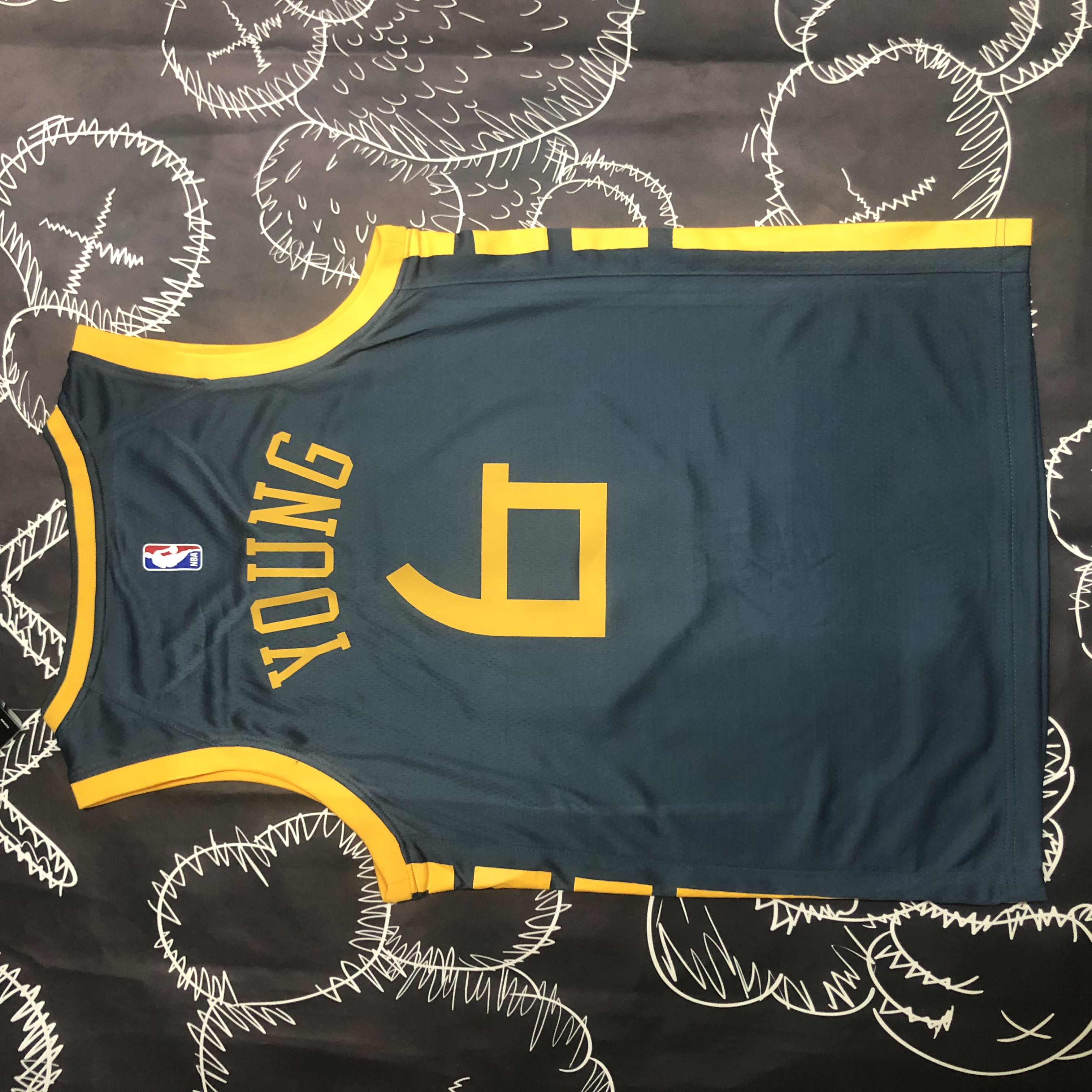 NBA Men Season 2018 Golden State Warriors Dark Grey #6 YOUNG Jersey High Quality Name and Number Print - leoleo123123
