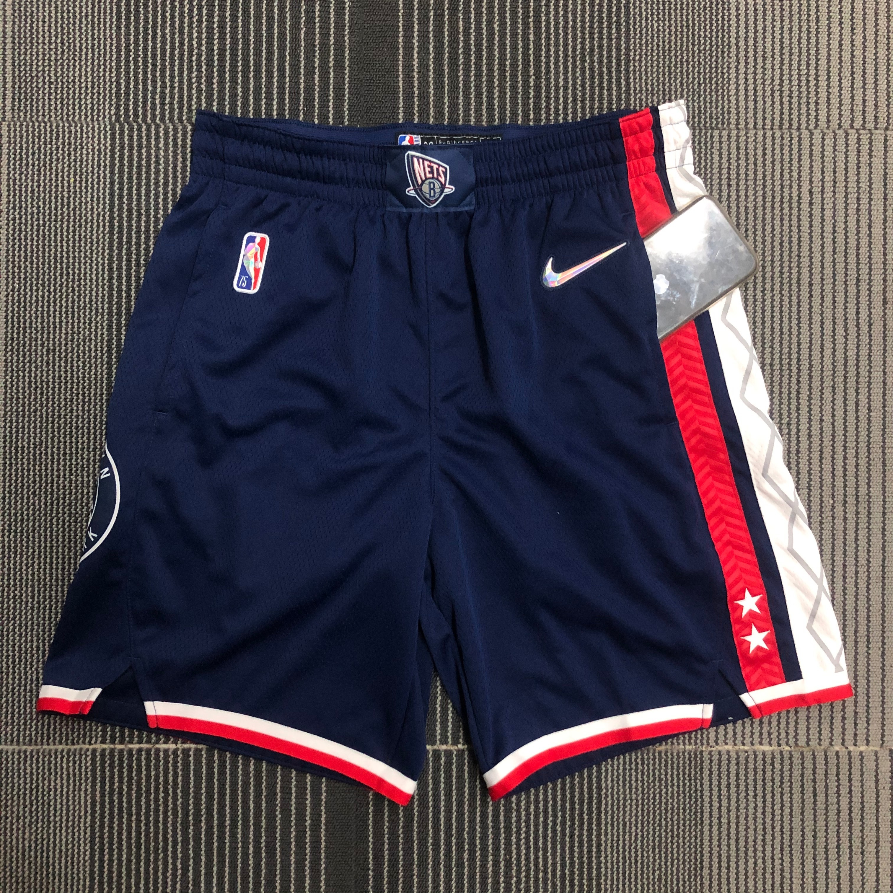 NBA Season 2022 75th Anniversary Brooklyn Nets Black Pant High Quality Name and Number Print - leoleo123123