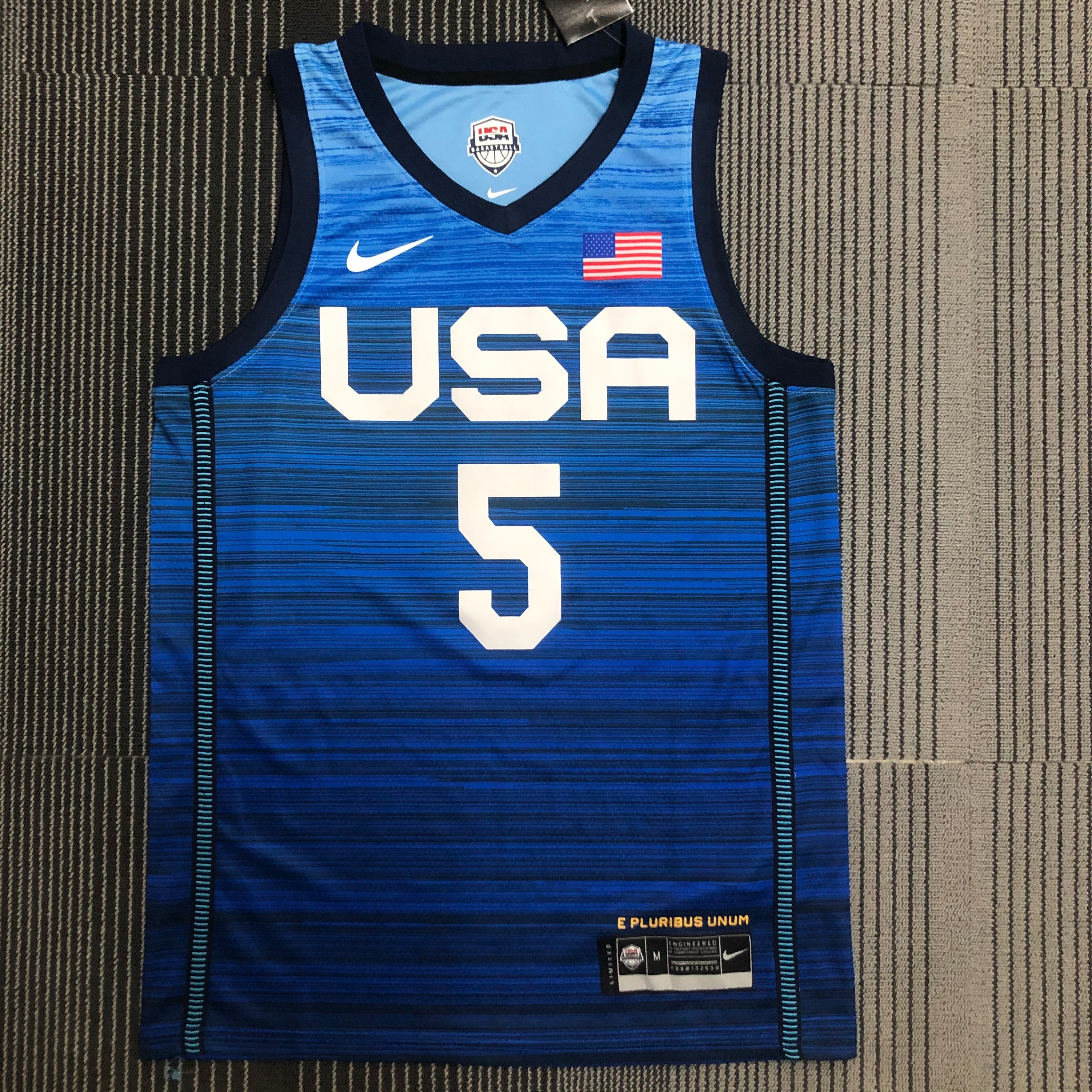 NBA Men Tokoyo Olimpics 2020 USA National Blue #5 LAVINE Jersey High Quality Name and Number Print - leoleo123123