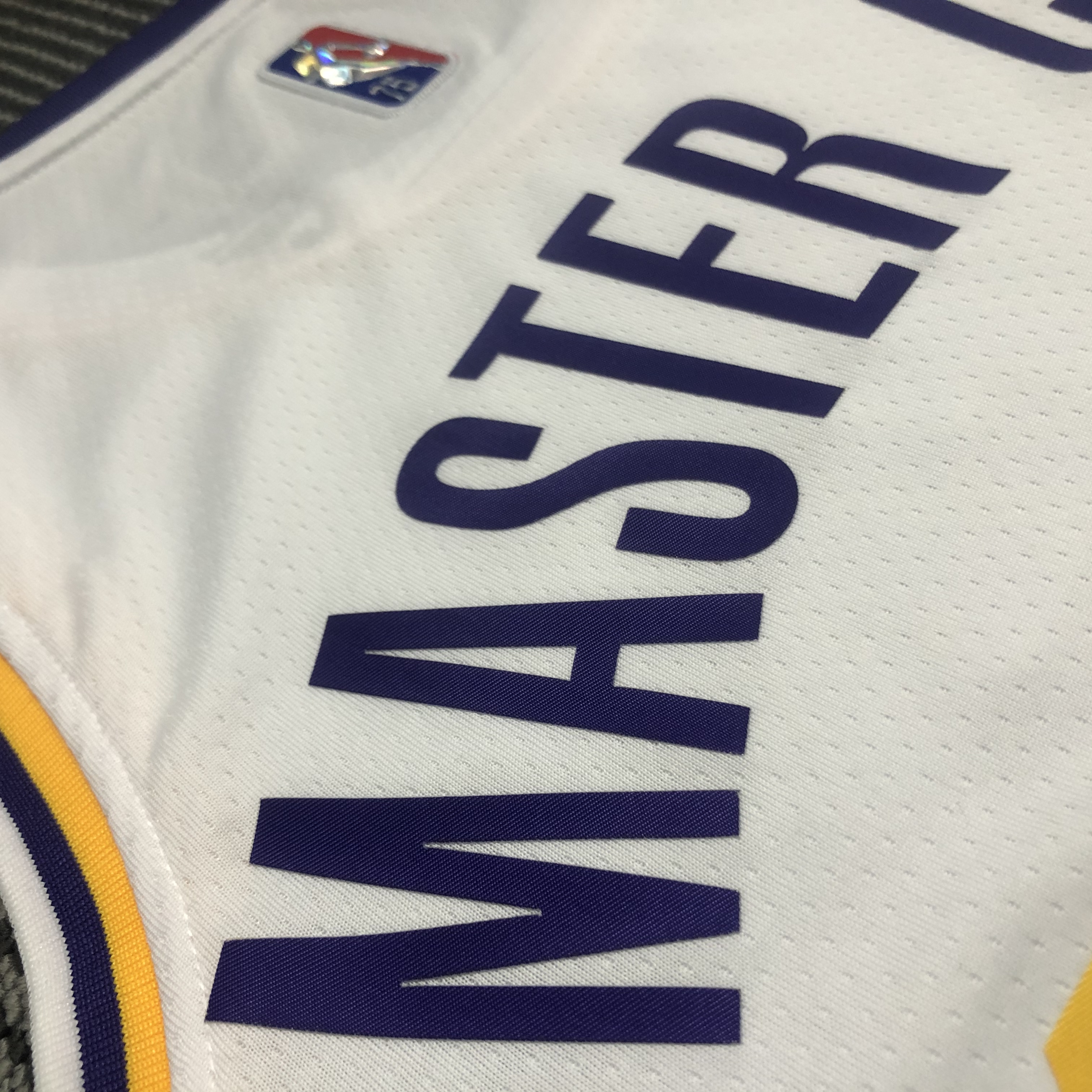 NBA 75th Anniversary X-BOX Los Angeles Lakers White Round Neck #117 Jersey High Quality Name and Number Print - leoleo123123