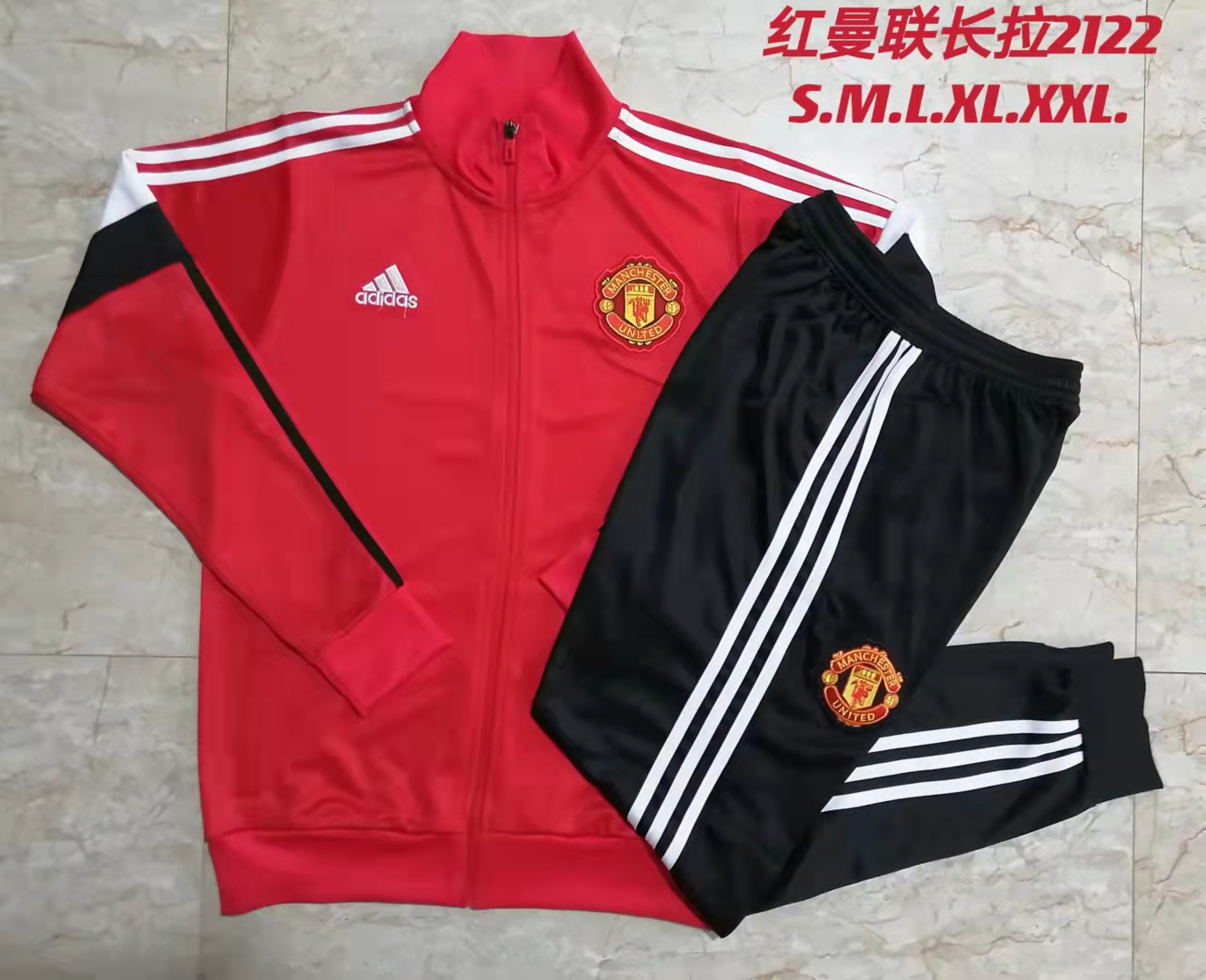 21/22 Man United Red Jacket Tracksuit Thai Quality - leoleo123123