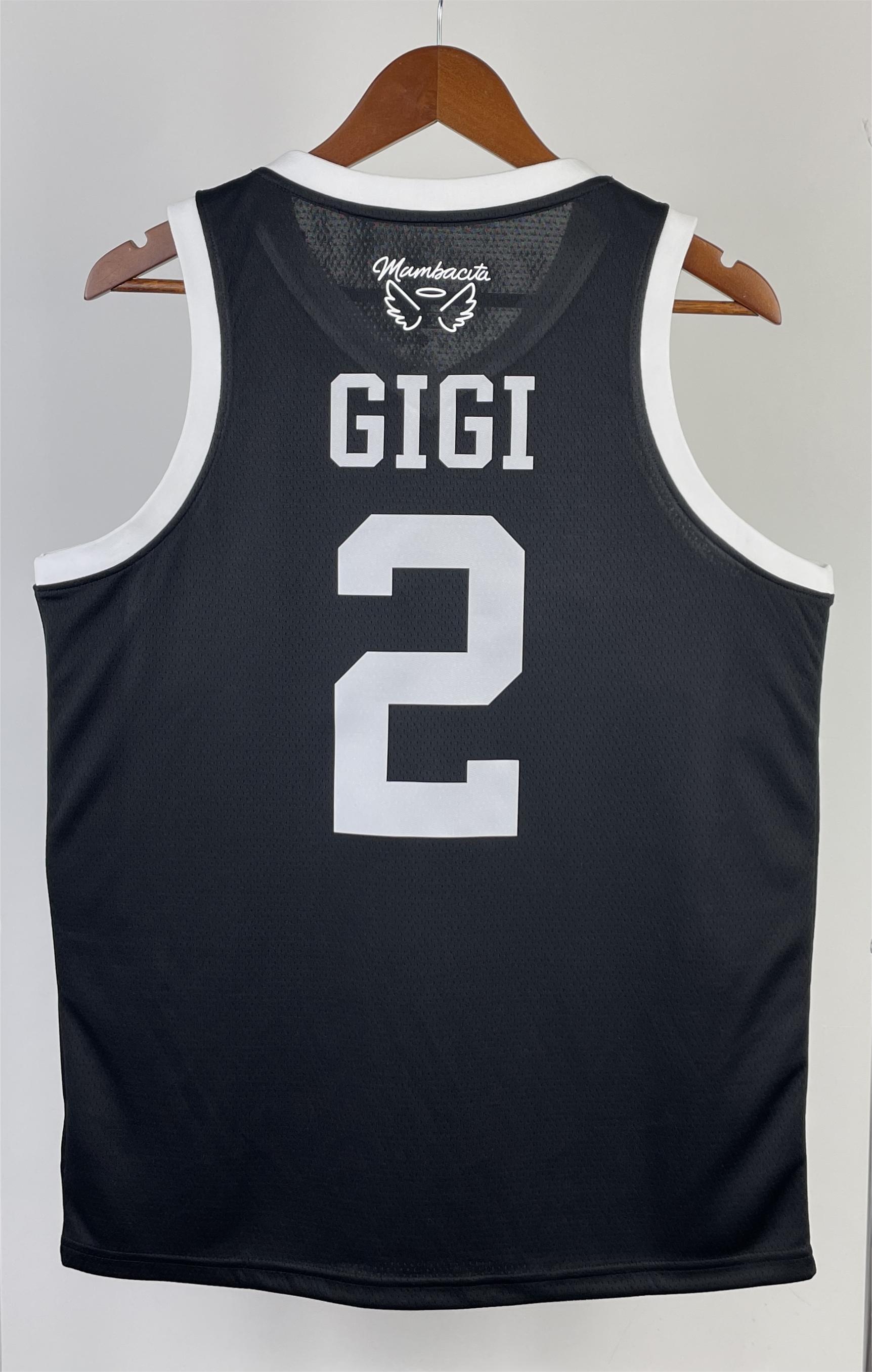 NBA Men Los Angeles Lakers MAMBA Black #2 GIGI Jersey High Quality Name and Number Print - leoleo123123