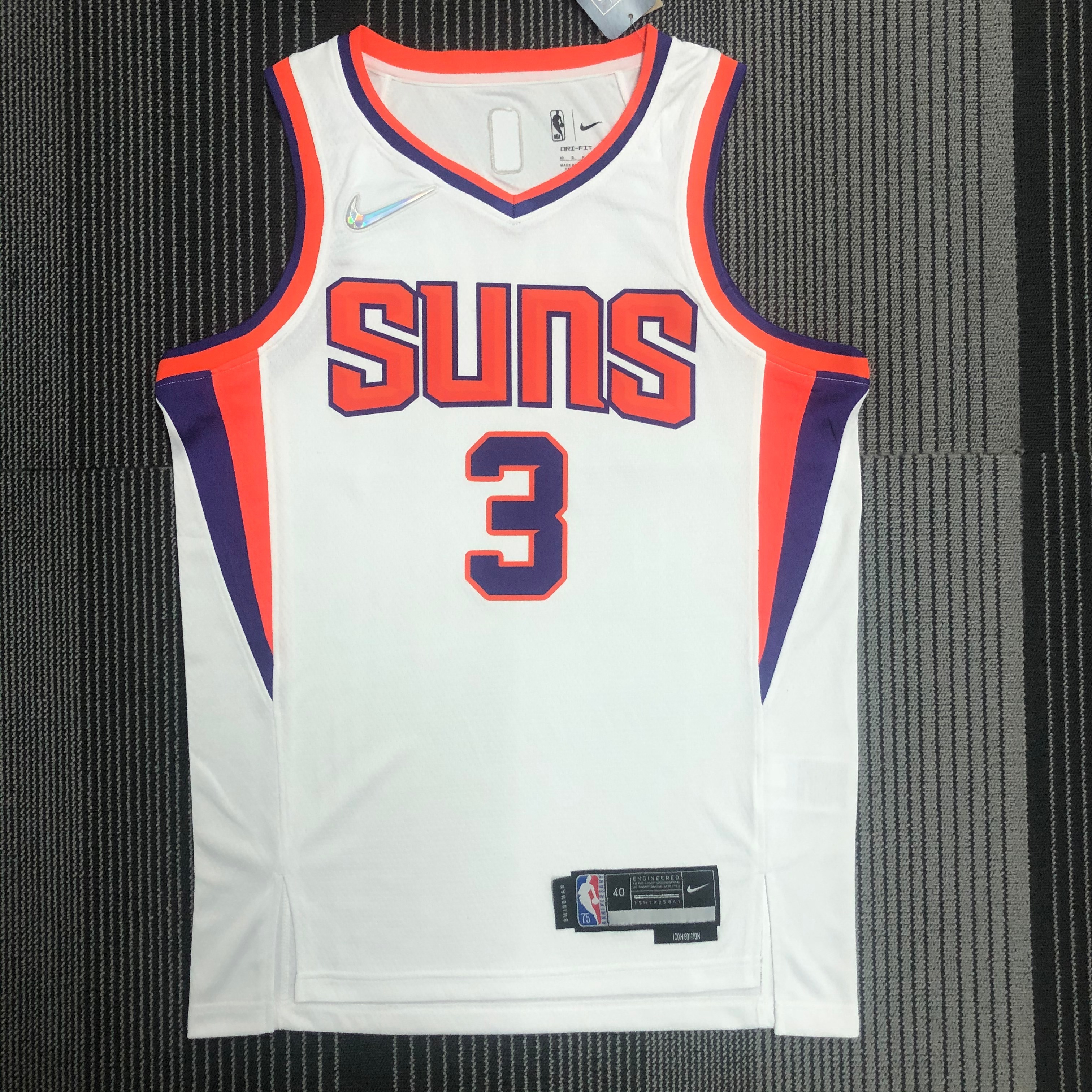 NBA Men 75 Anniversary Phoenix Suns White #3 PAUL Jersey High Quality Name and Number Print - leoleo123123