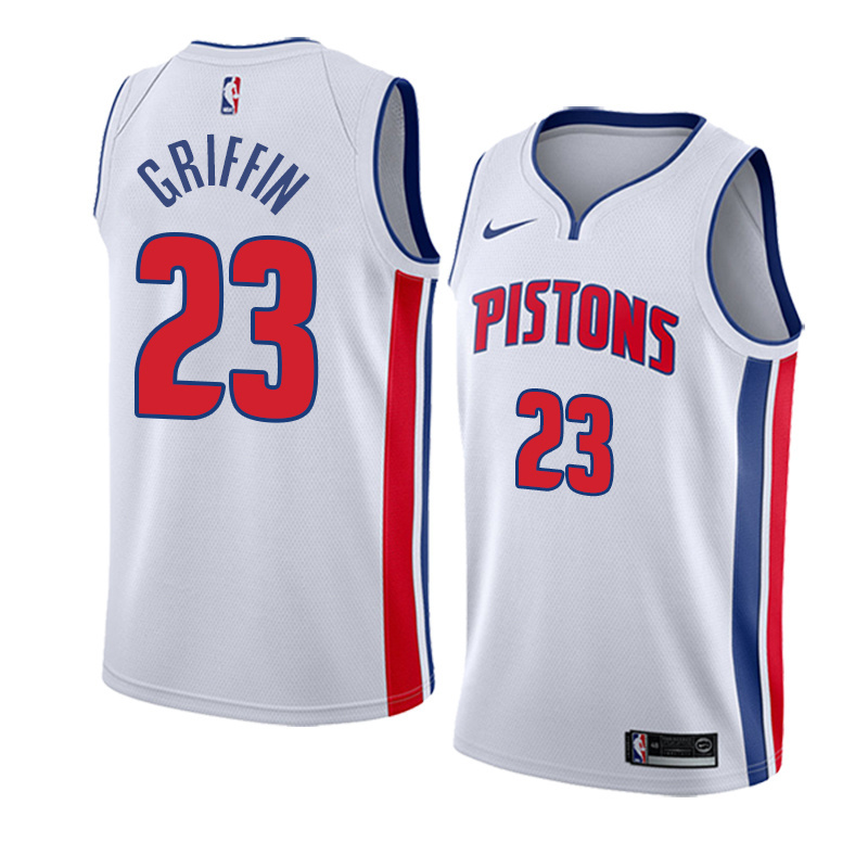 NBA Detroit Pistons White #23 GRIFFIN Jersey High Quality Name and Number Print - leoleo123123