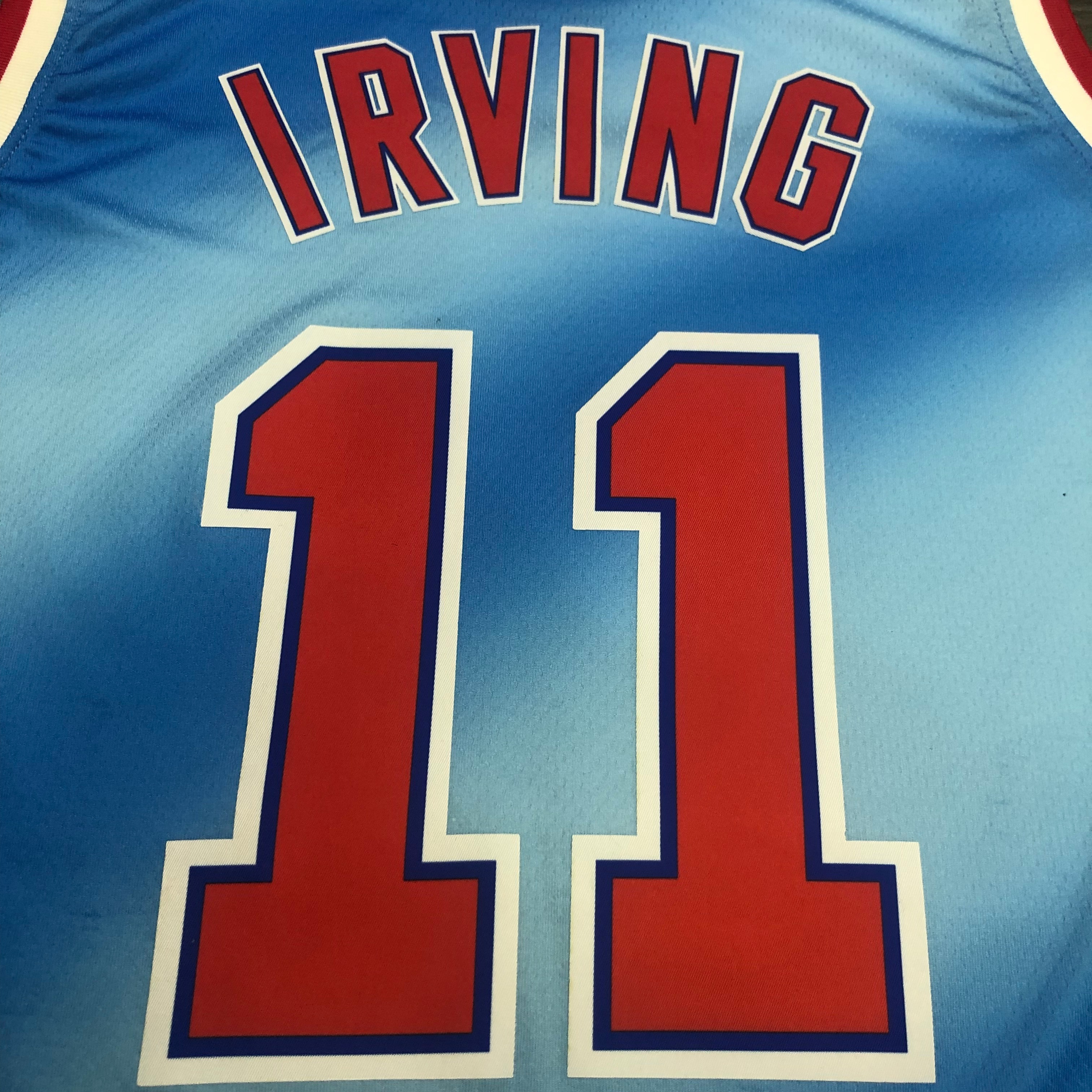 NBA Men Season 2021 Brooklyn Nets Blue Retro #11 IRVING Jersey High Quality Name and Number Print - leoleo123123