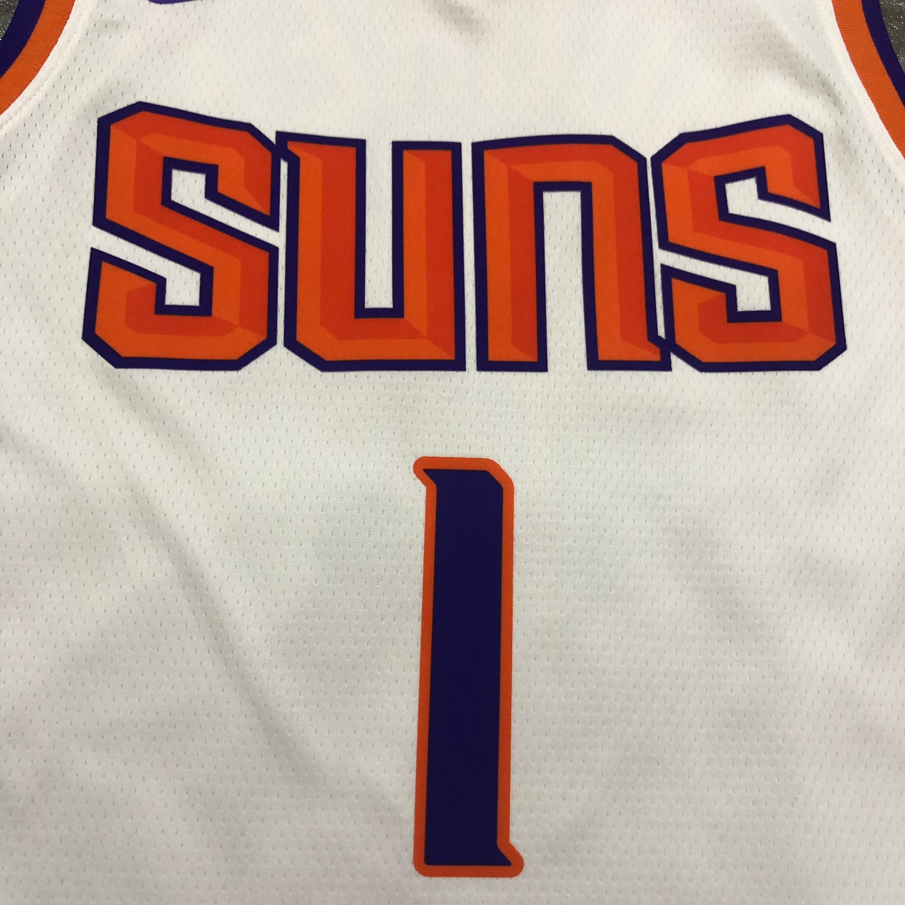 NBA Men Phoenix Suns White #1 BOOKER Jersey High Quality Name and Number Print - leoleo123123