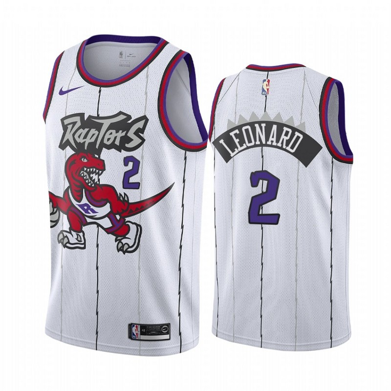NBA Men Toronto Raptors Classical White #2 LEONARD Jersey with Drangon High Quality Name and Number Print - leoleo123123