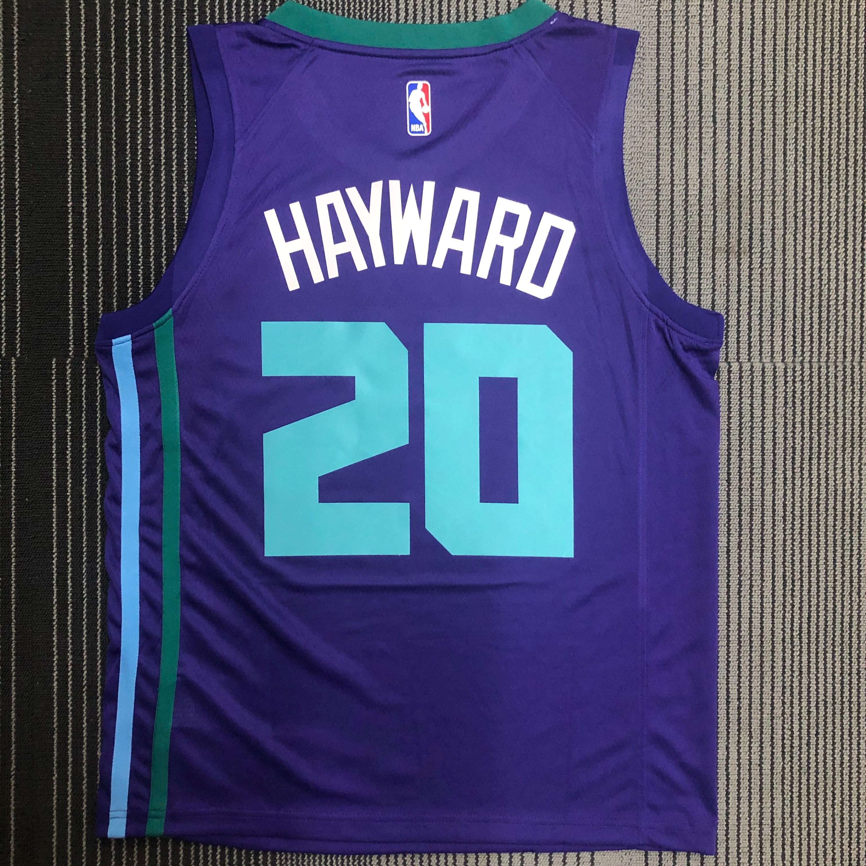 NBA Men New Season Charlotte Hornets #20 HAYWARD Purple Jersey High Quality Name and Number Print - leoleo123123
