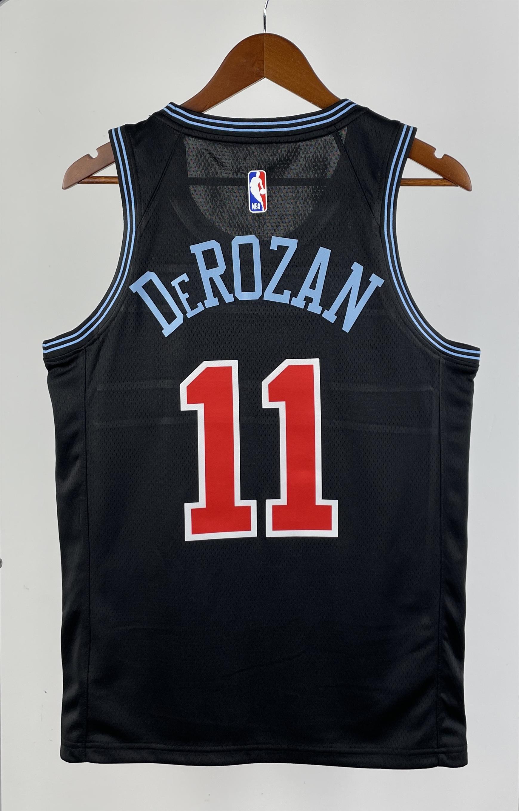 NBA 2019 Chicago Bulls City Edition Black #11 DEROZAN Swingman Jersey High Quality - leoleo123123